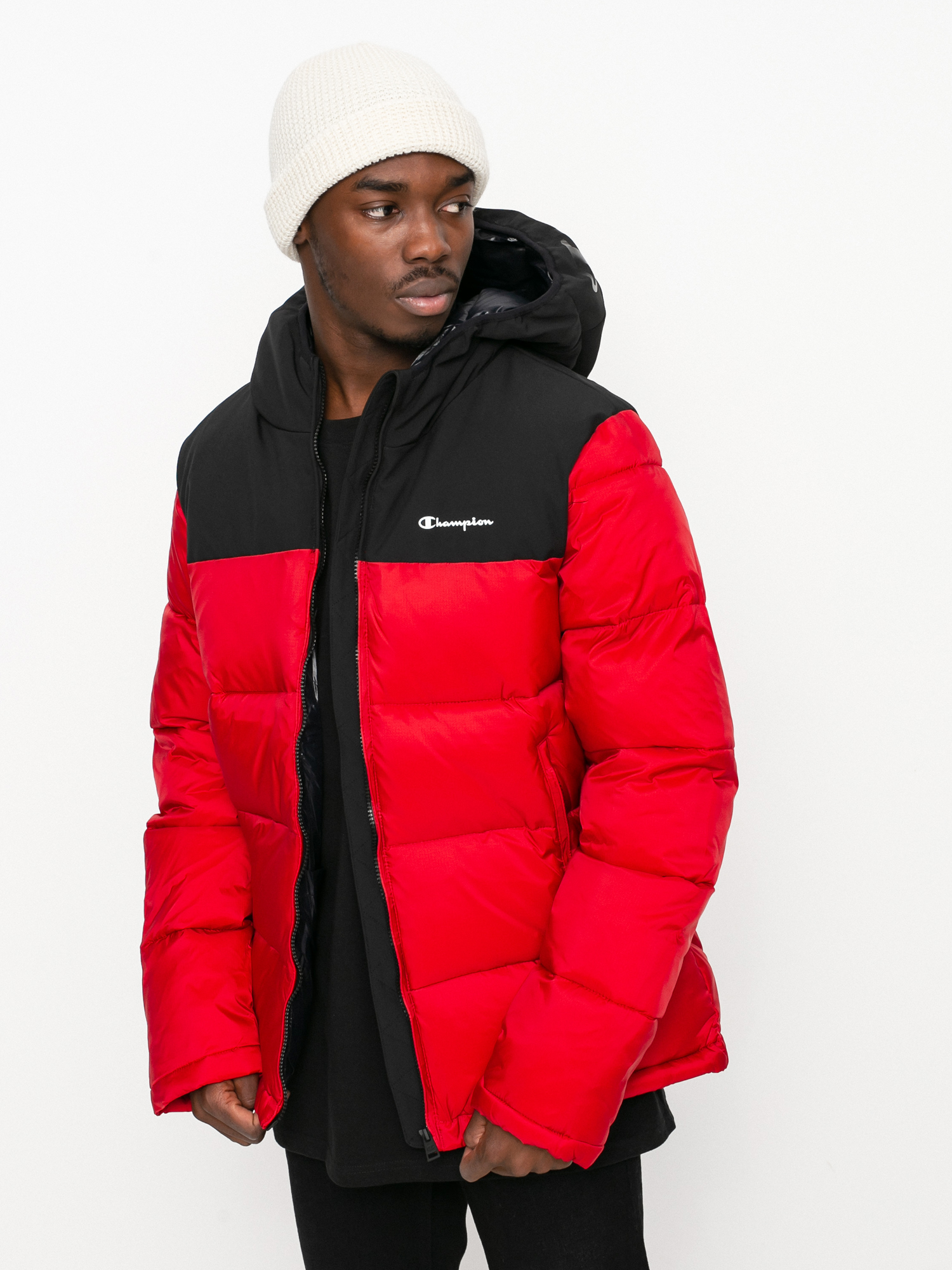 Kurtka Champion Legacy Hooded Jacket 216652 (htr/nbk)