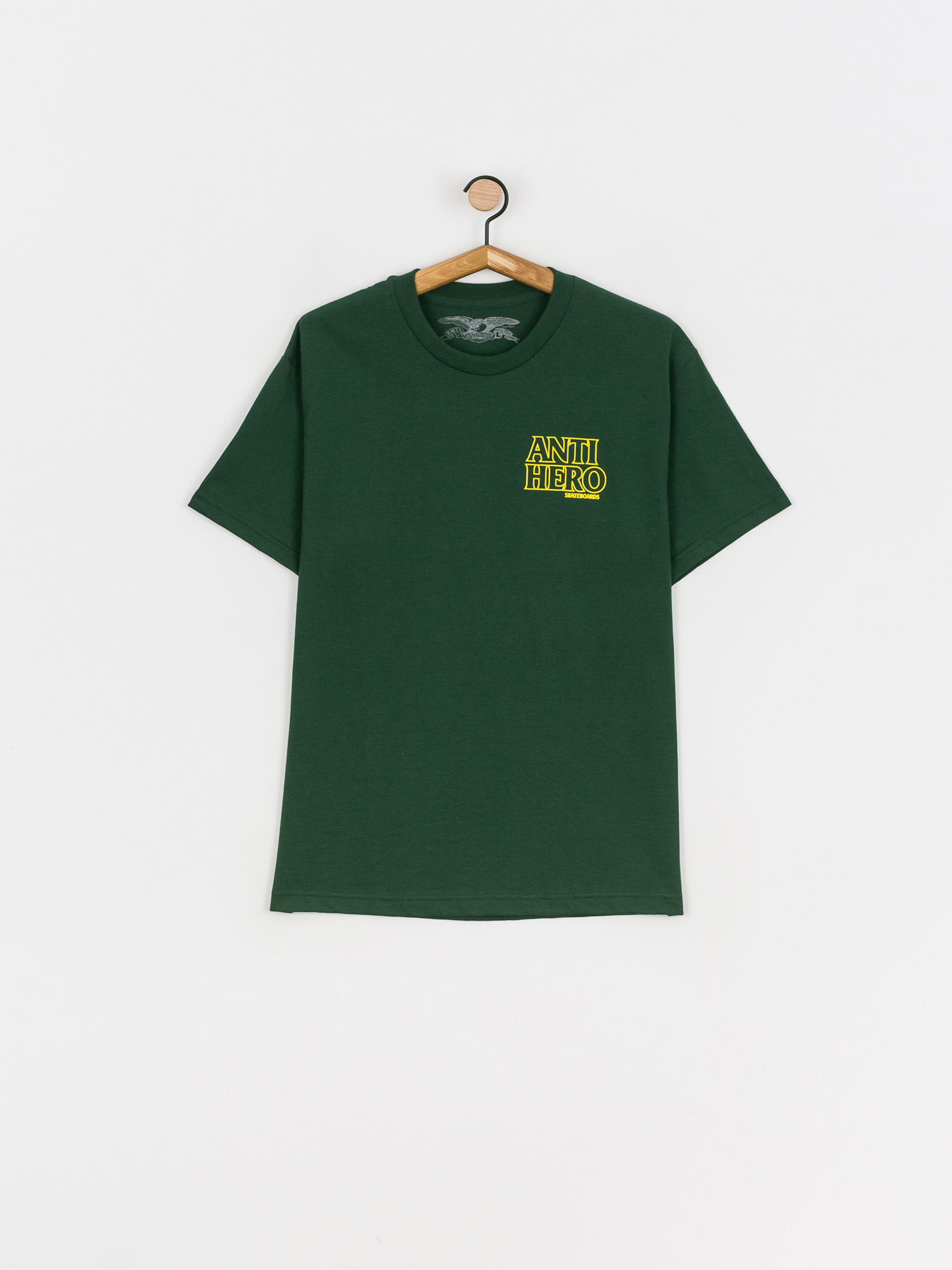 T-shirt Antihero Lil Black Hero Outline (forrest green w/yellow print)