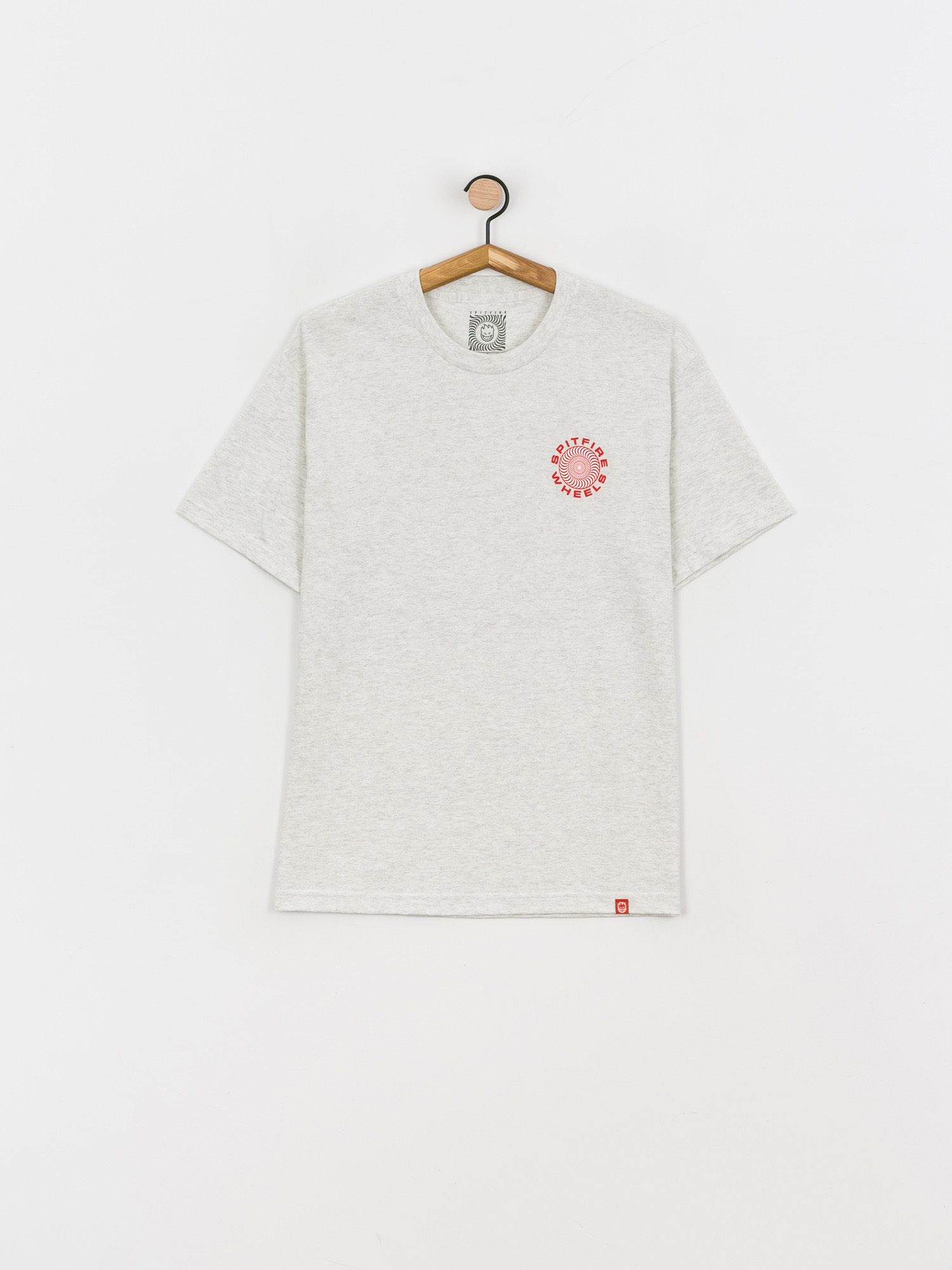 T-shirt Spitfire Classic 87 Swirl (ash w/red white prints)