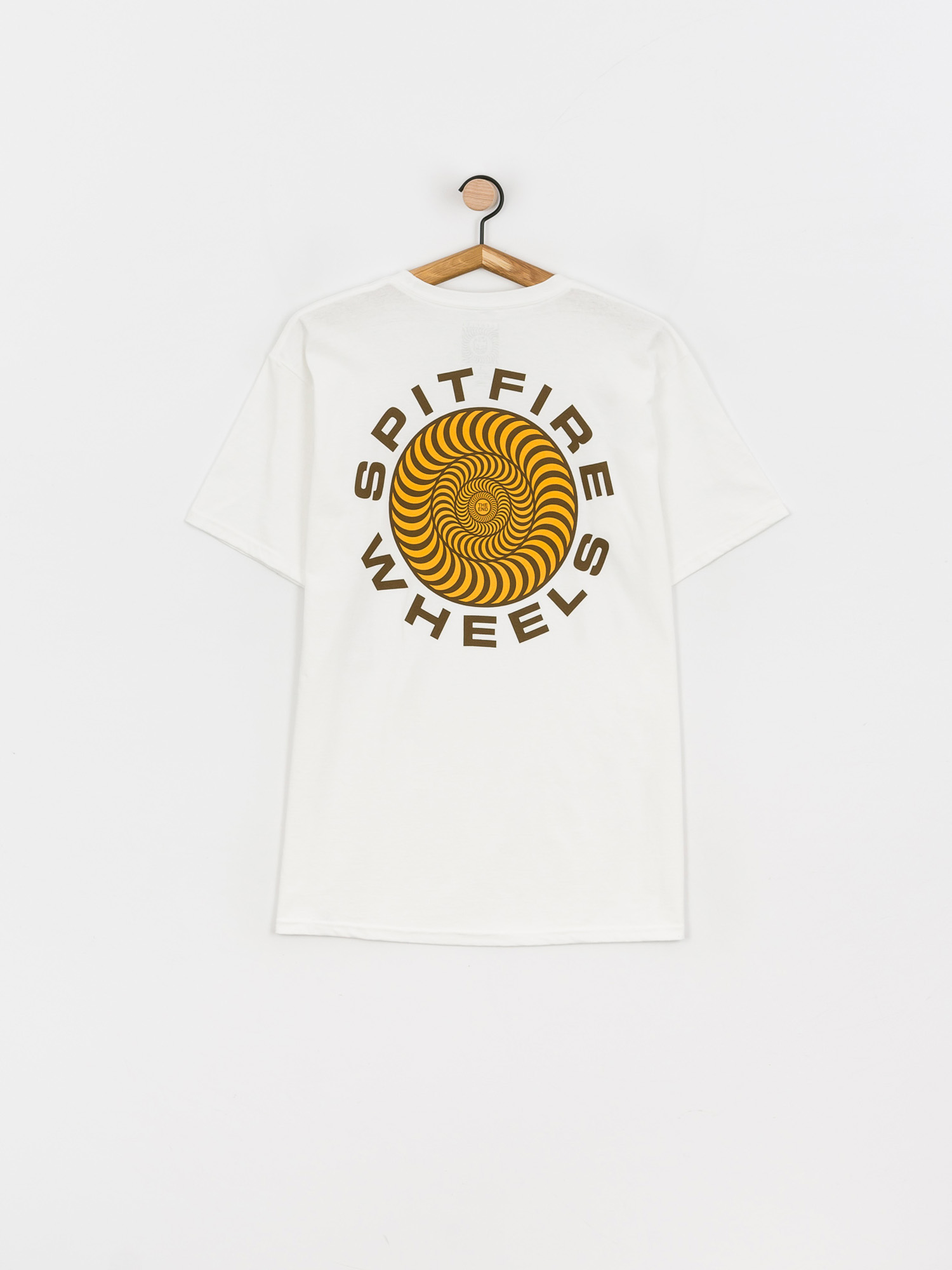 T-shirt Spitfire Classic 87 Swirl (white w/brown orange prints)
