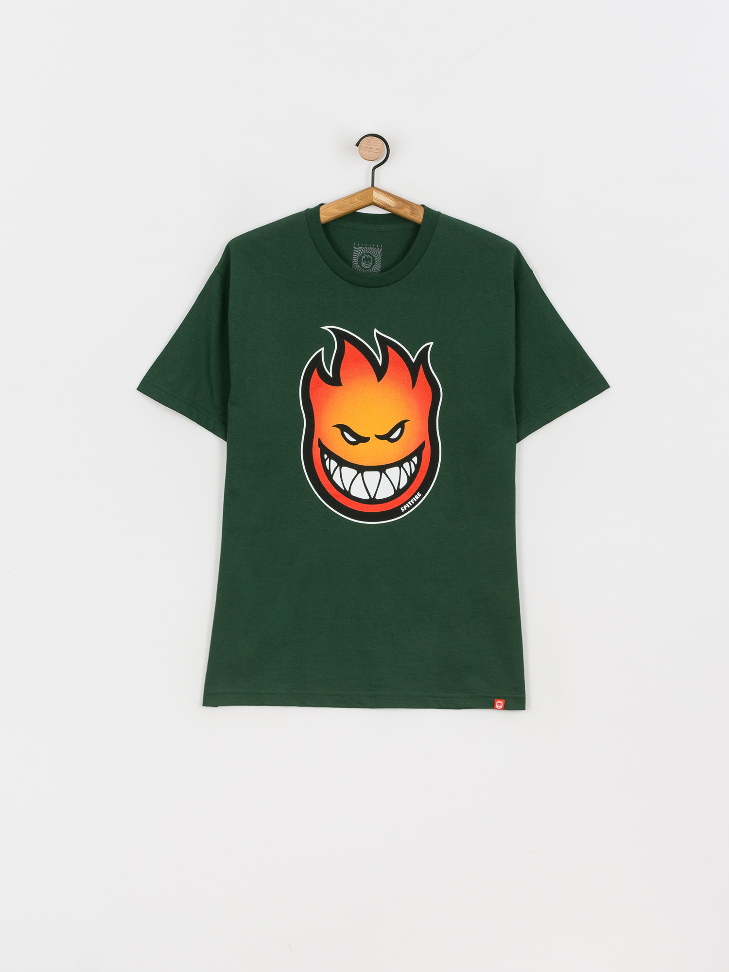 T-shirt Spitfire Bighead Fade Fill (forrest green w/red to gold fade print)
