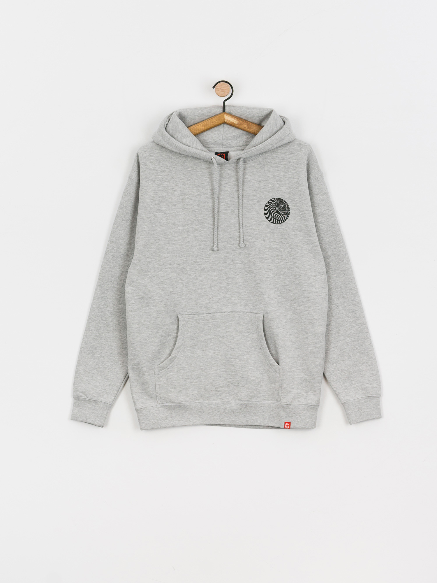 Bluza z kapturem Spitfire Skewed Classic HD (grey heather w/black prints)