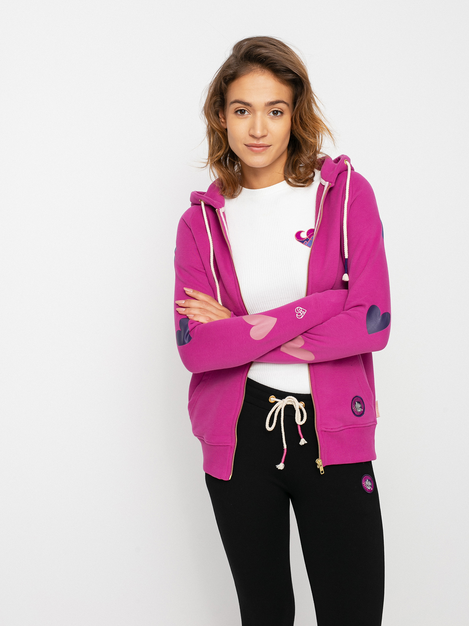 Bluza z kapturem Femi Stories Andel ZHD Wmn (dpnk)