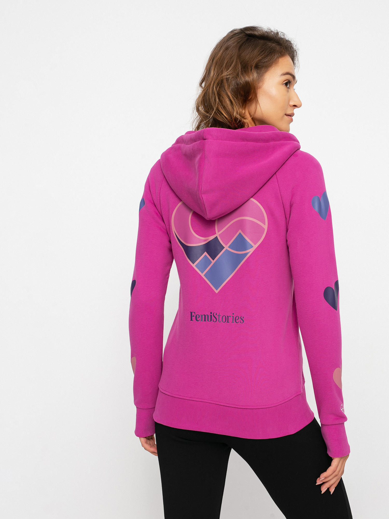 Bluza z kapturem Femi Stories Andel ZHD Wmn (dpnk)
