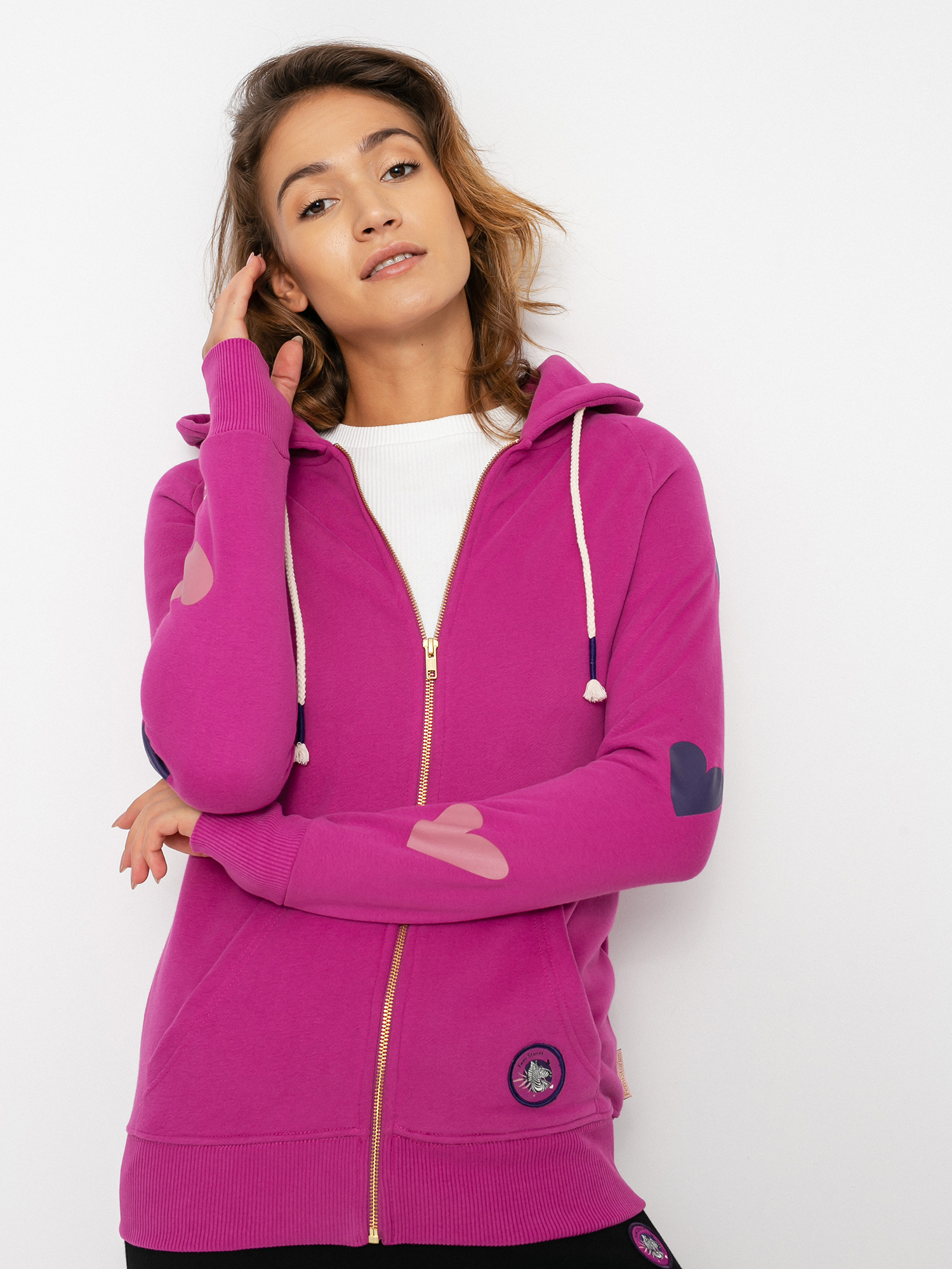 Bluza z kapturem Femi Stories Andel ZHD Wmn (dpnk)