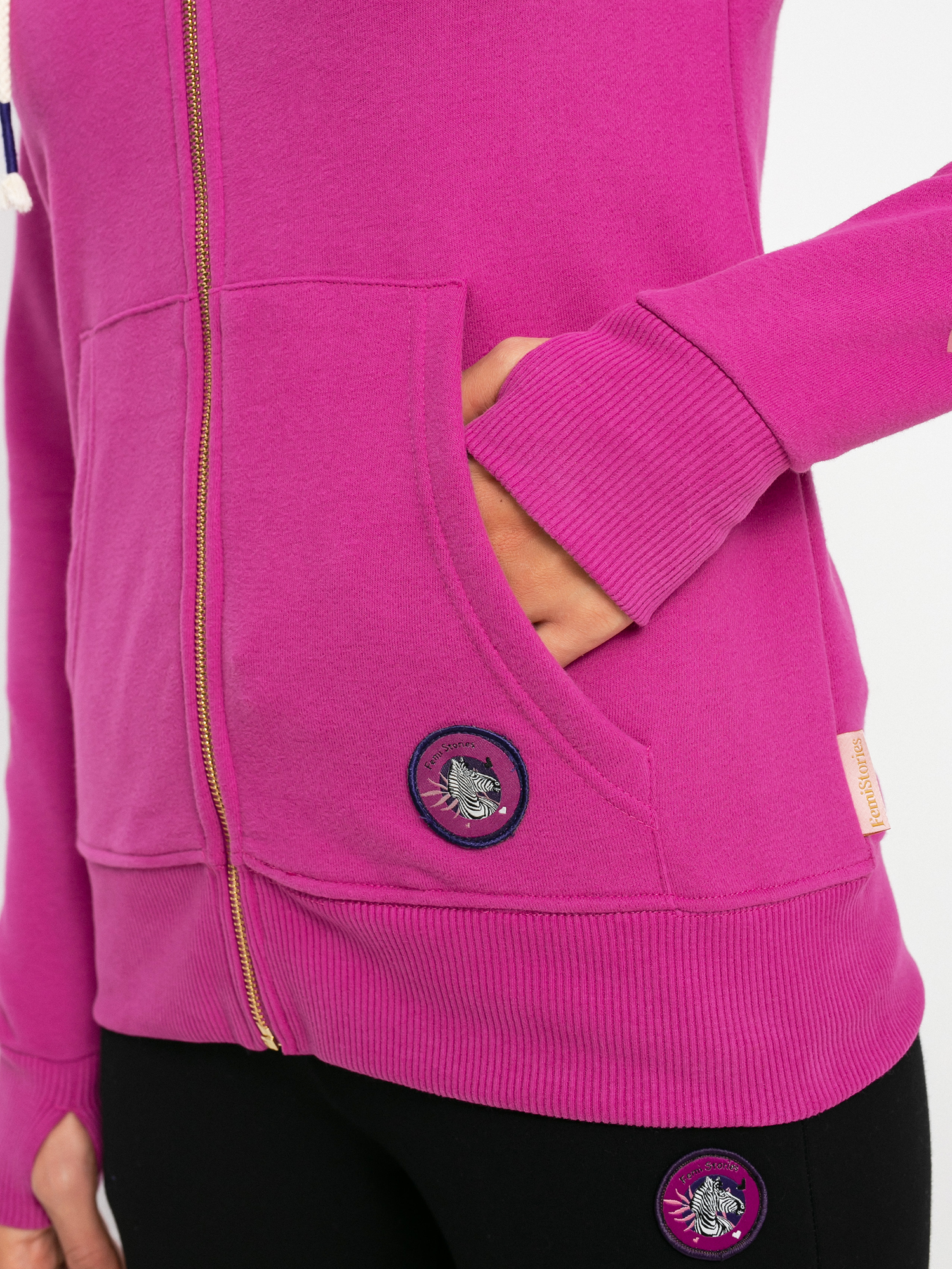Bluza z kapturem Femi Stories Andel ZHD Wmn (dpnk)