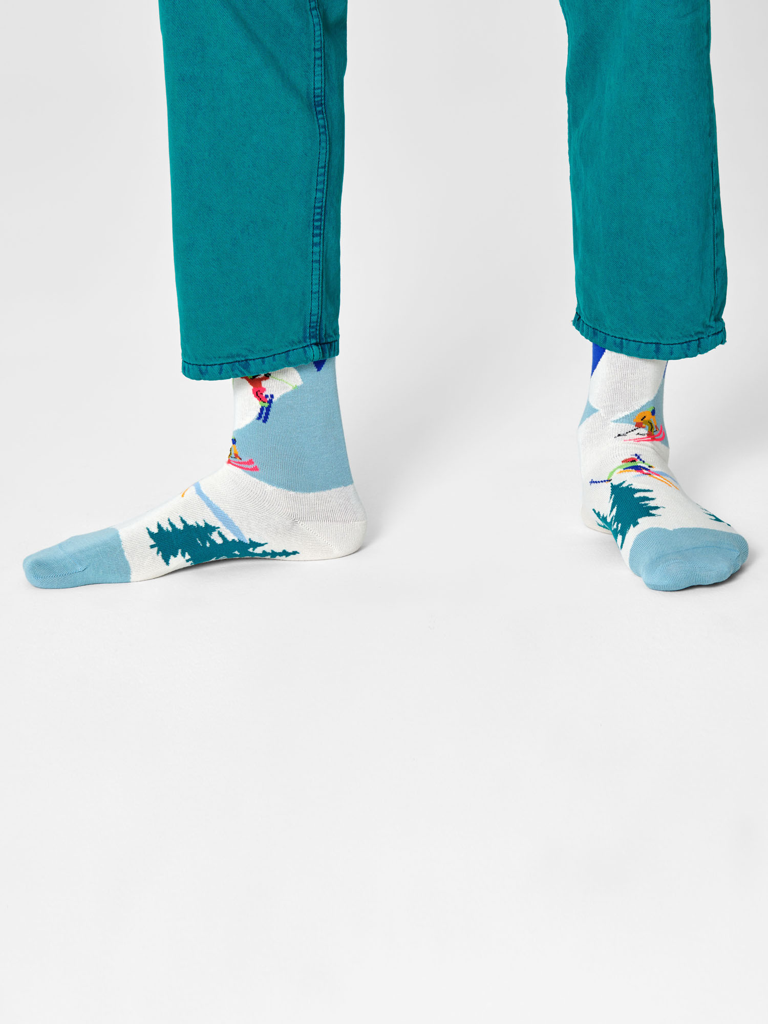 Skarpetki Happy Socks Downhill Skiing (blue/white)