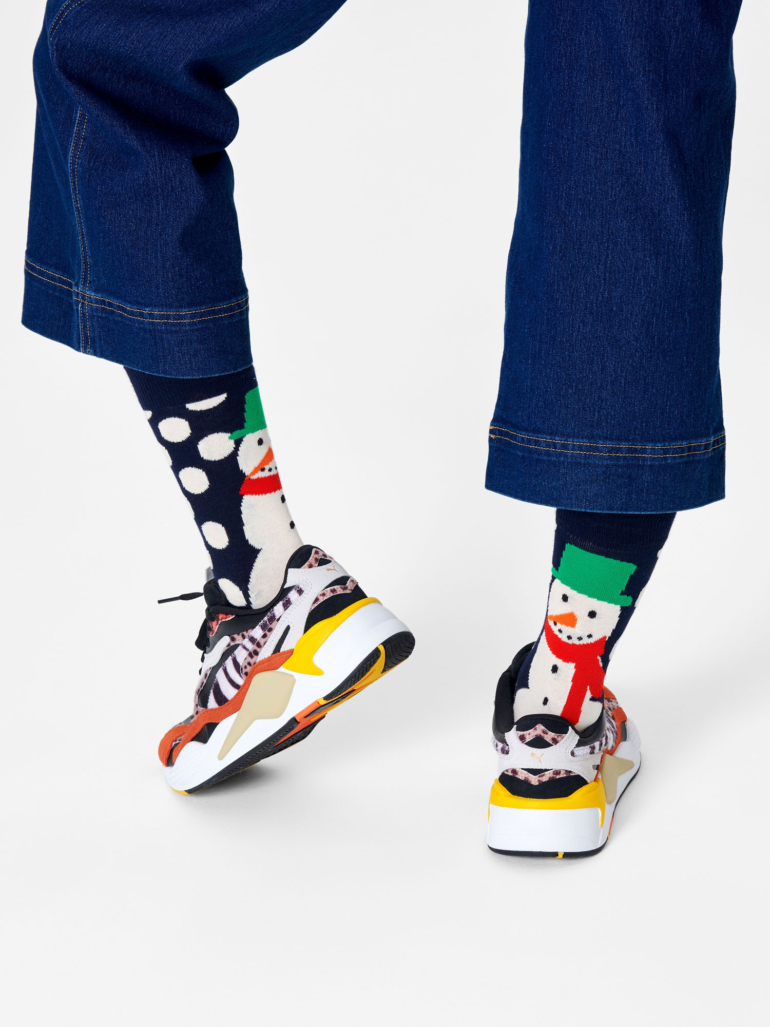 Skarpetki Happy Socks Jumbo Snowman (navy/white)