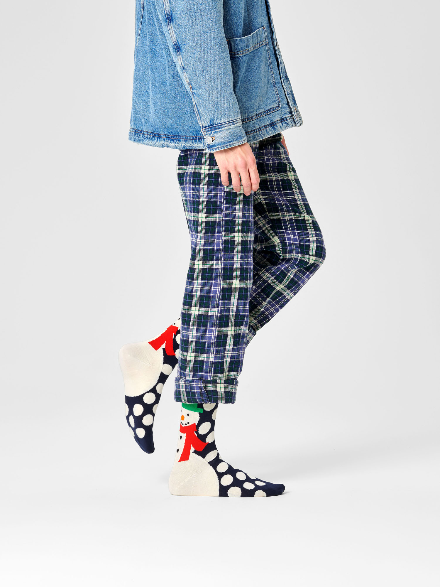 Skarpetki Happy Socks Jumbo Snowman (navy/white)