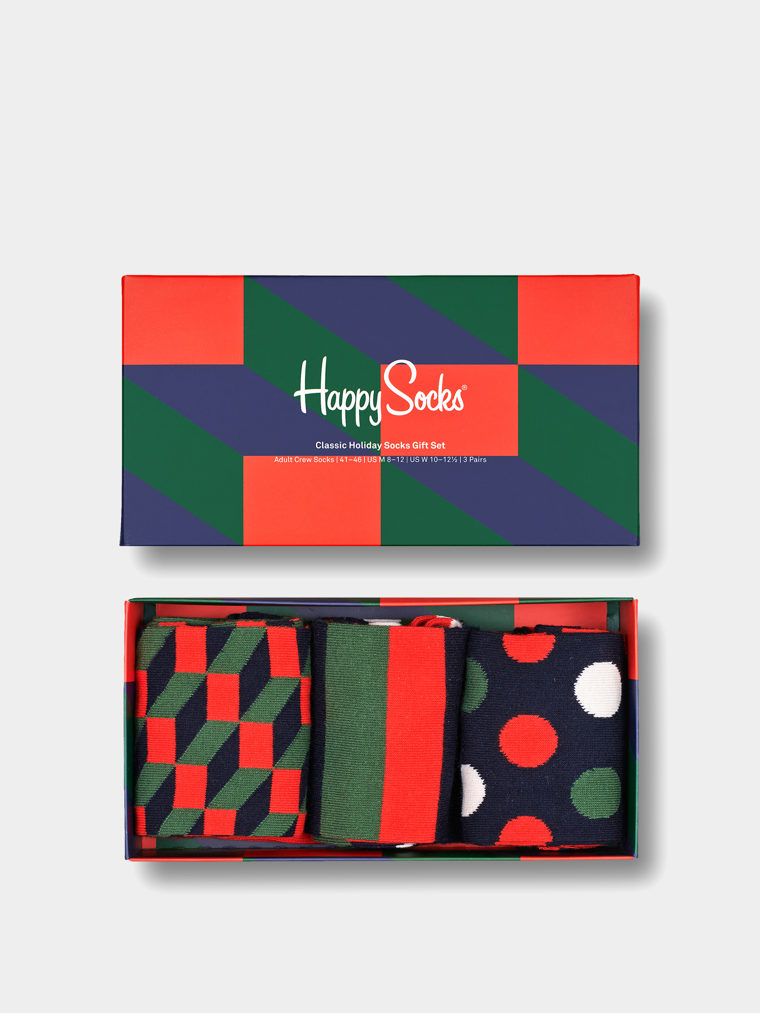 Skarpetki Happy Socks Classic Holiday 3Pk (green/navy/red)