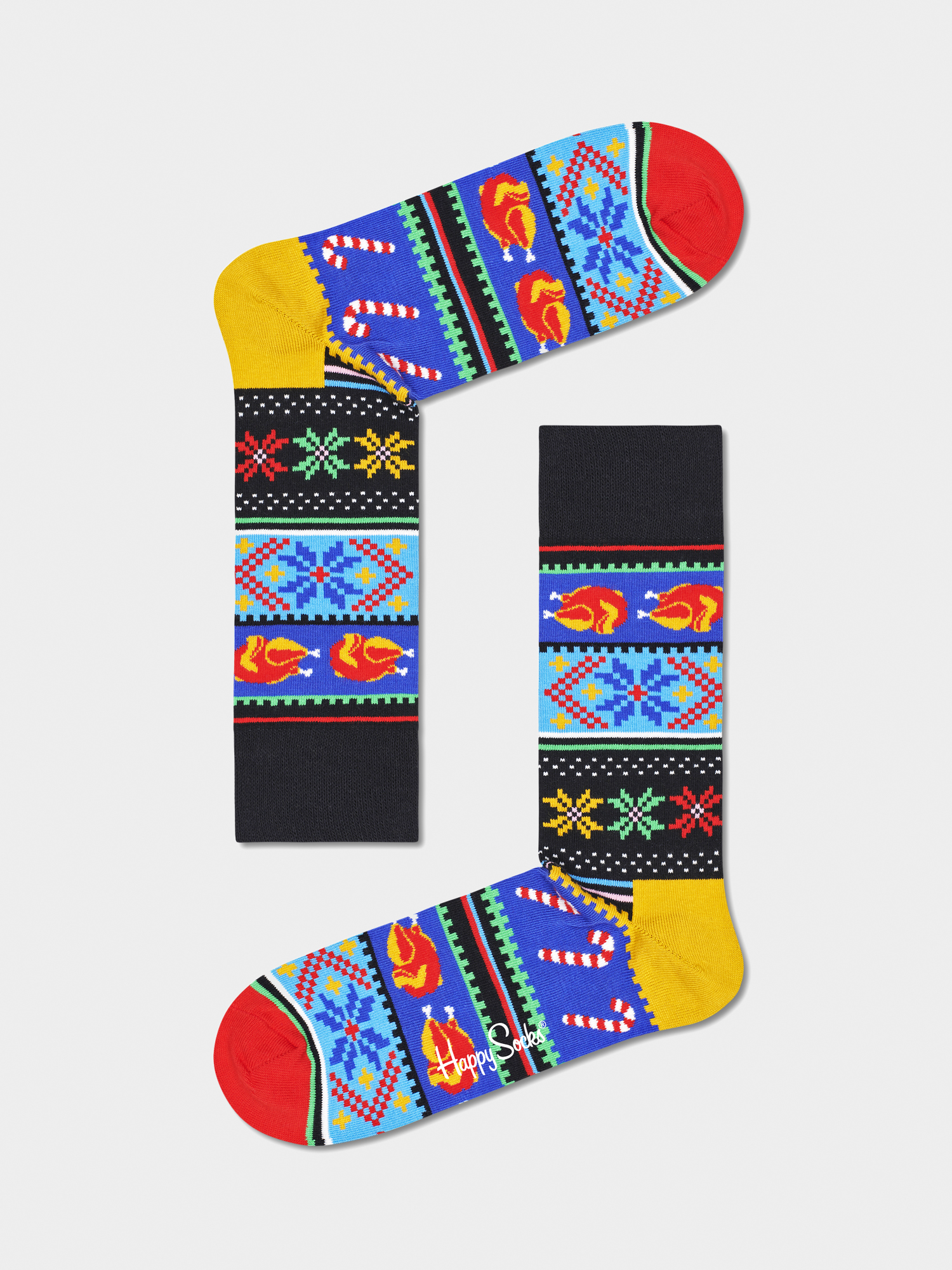 Skarpetki Happy Socks Ho Ho Ho 2Pk (black/blue)
