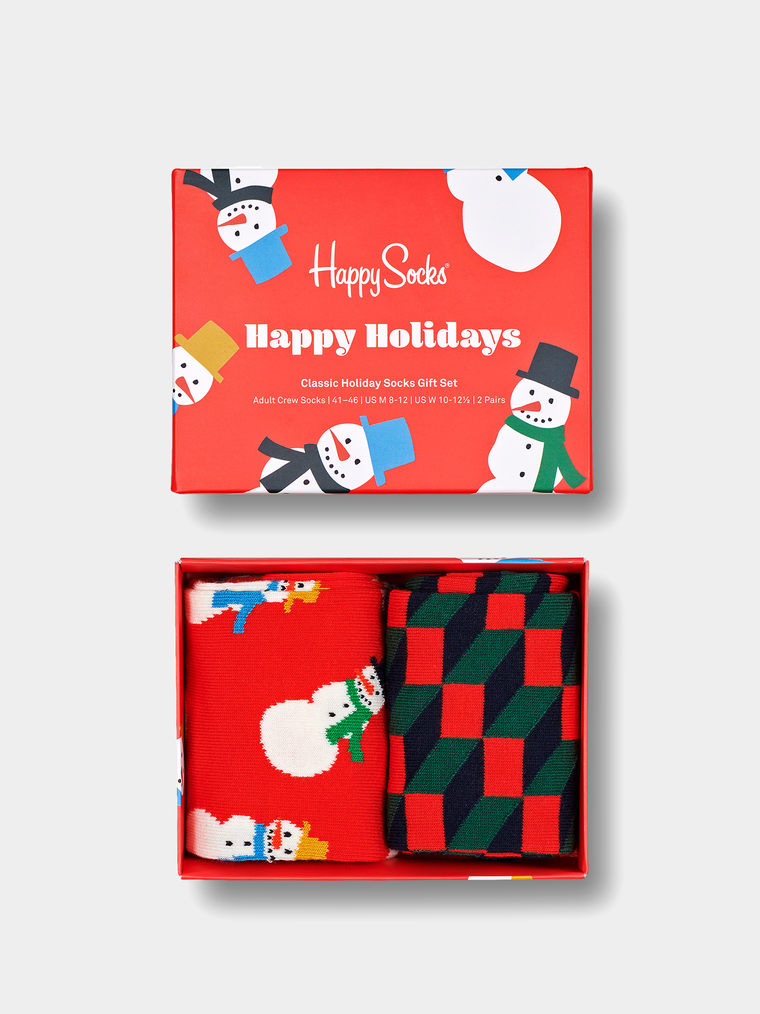 Skarpetki Happy Socks Snowman 2Pk (red/green)