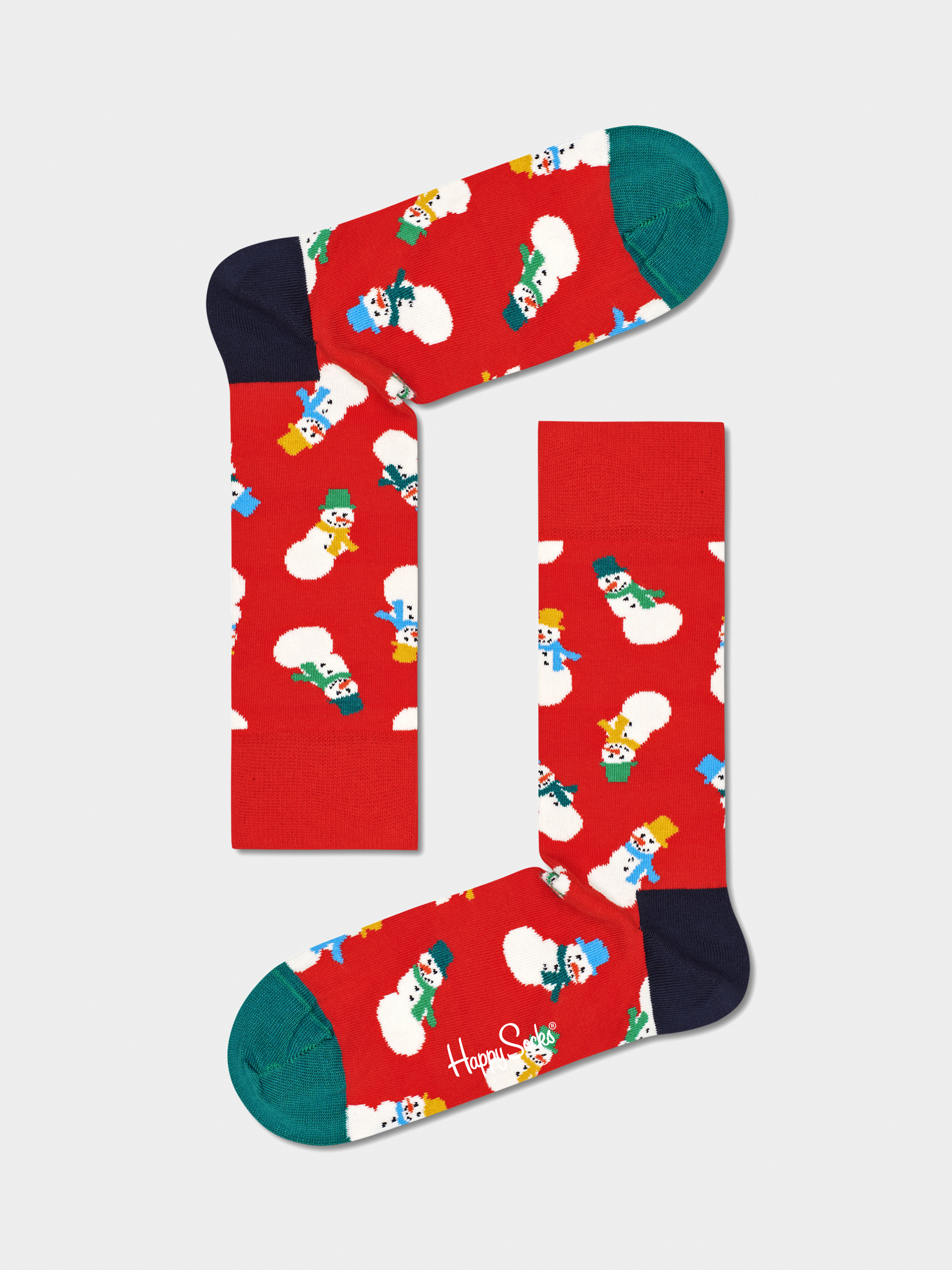 Skarpetki Happy Socks Snowman 2Pk (red/green)