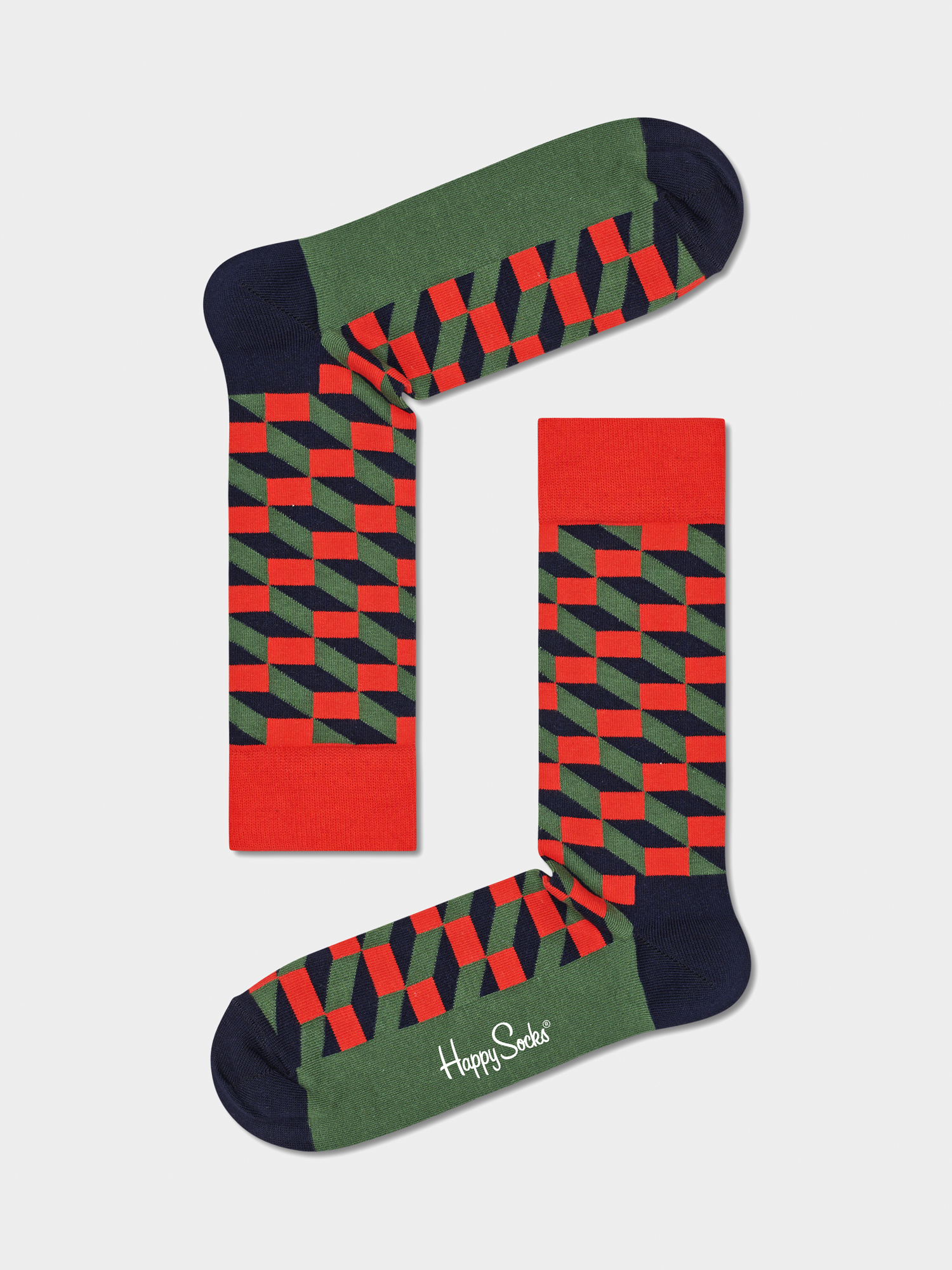 Skarpetki Happy Socks Snowman 2Pk (red/green)