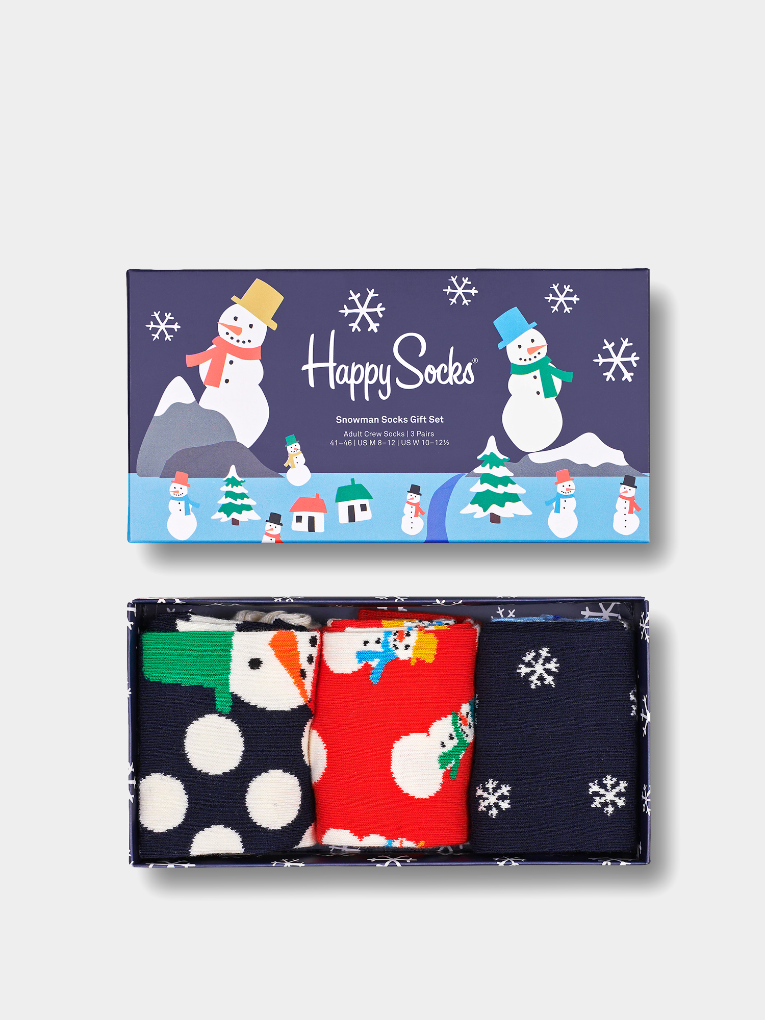 Skarpetki Happy Socks Snowman 3Pk (navy/red/white)