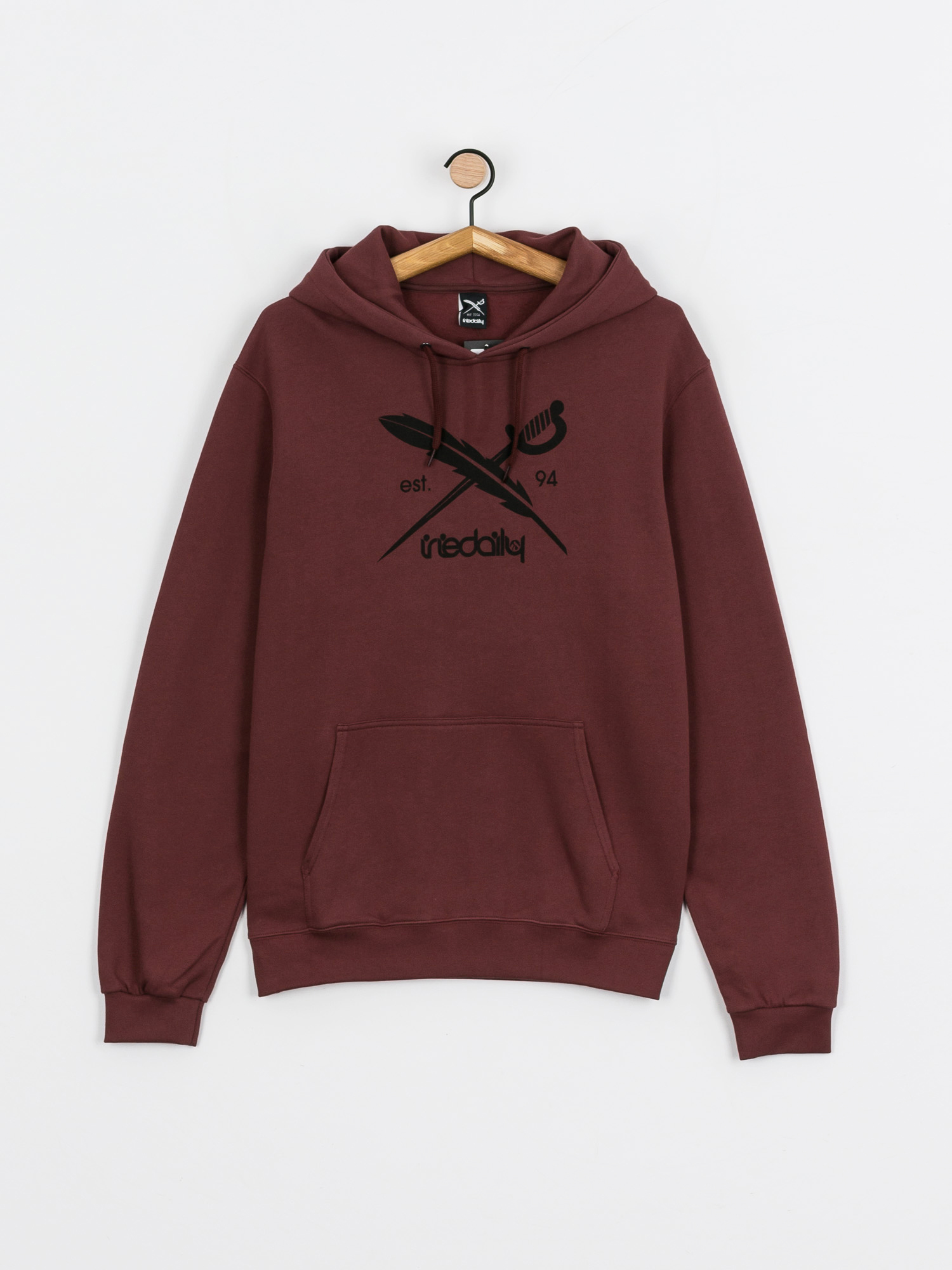 Bluza z kapturem Iriedaily Daily Flag 2 HD (dark rum)