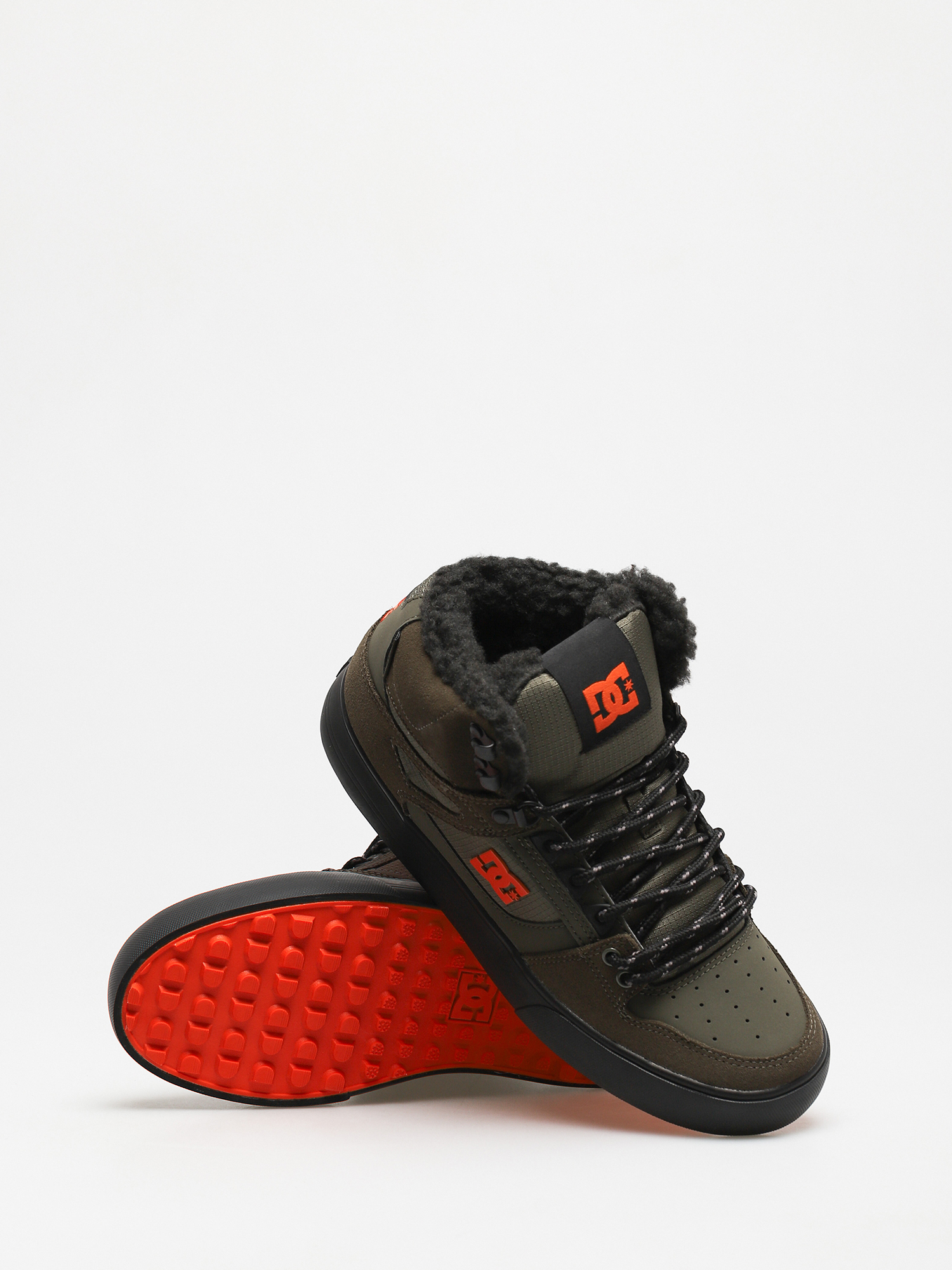 Buty DC Pure High Top Wc Wnt (dusty olive/orange)