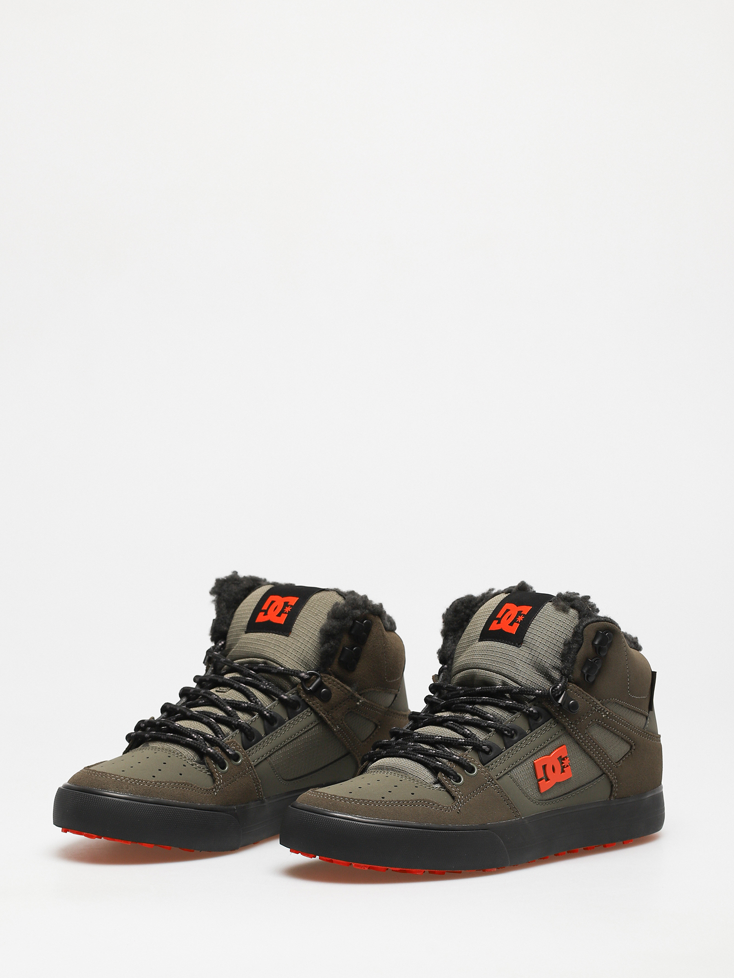 Buty DC Pure High Top Wc Wnt (dusty olive/orange)