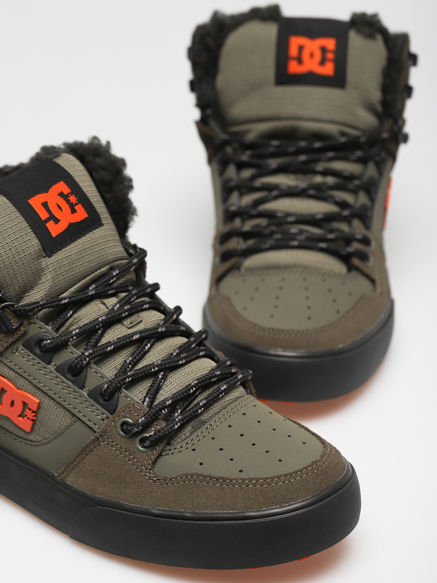 Buty DC Pure High Top Wc Wnt (dusty olive/orange)
