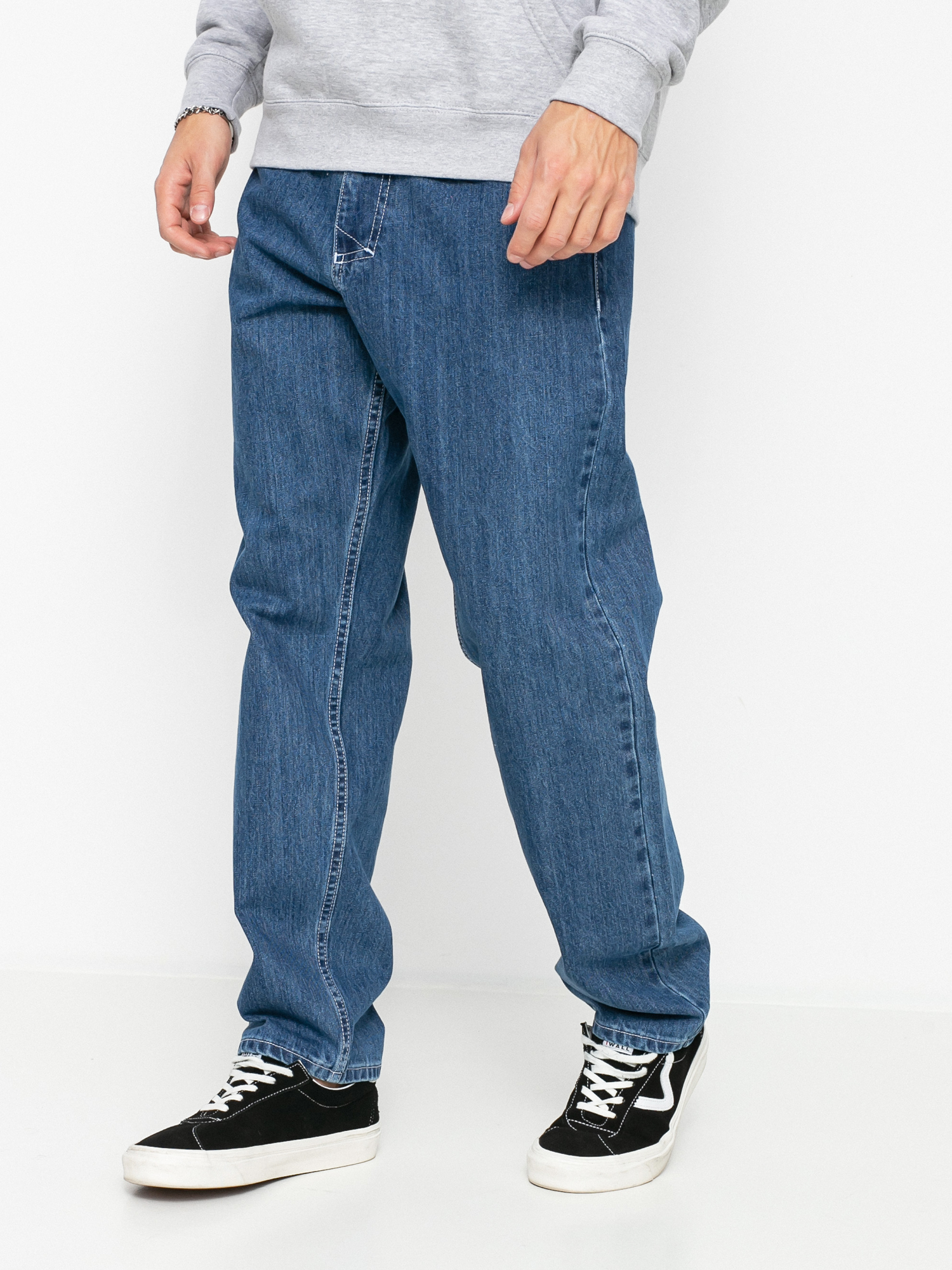 Spodnie MassDnm Craft Jeans Baggy Fit (medium blue stone wash)