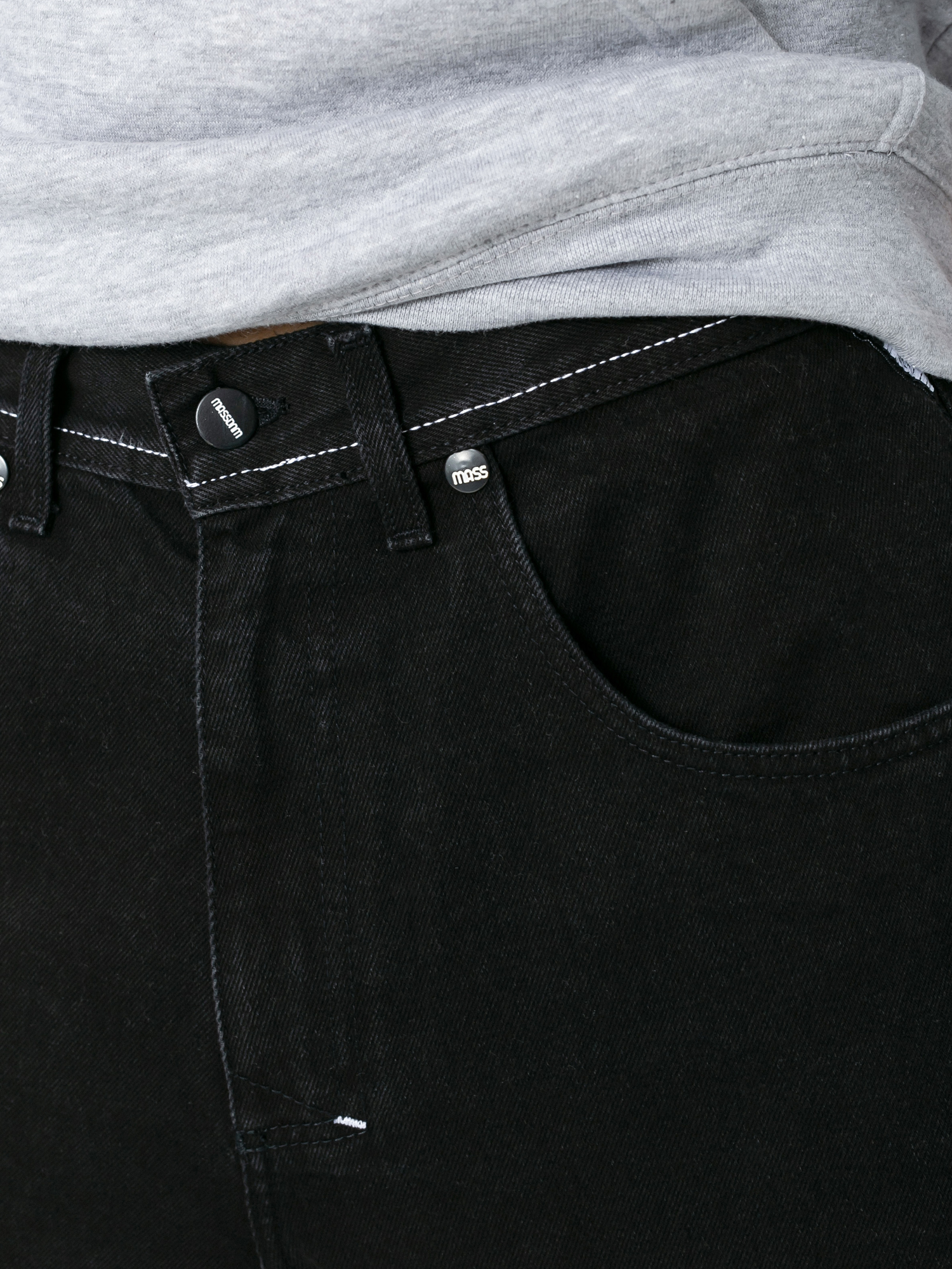 Spodnie MassDnm Slang Jeans Baggi Fit (black stone wash)