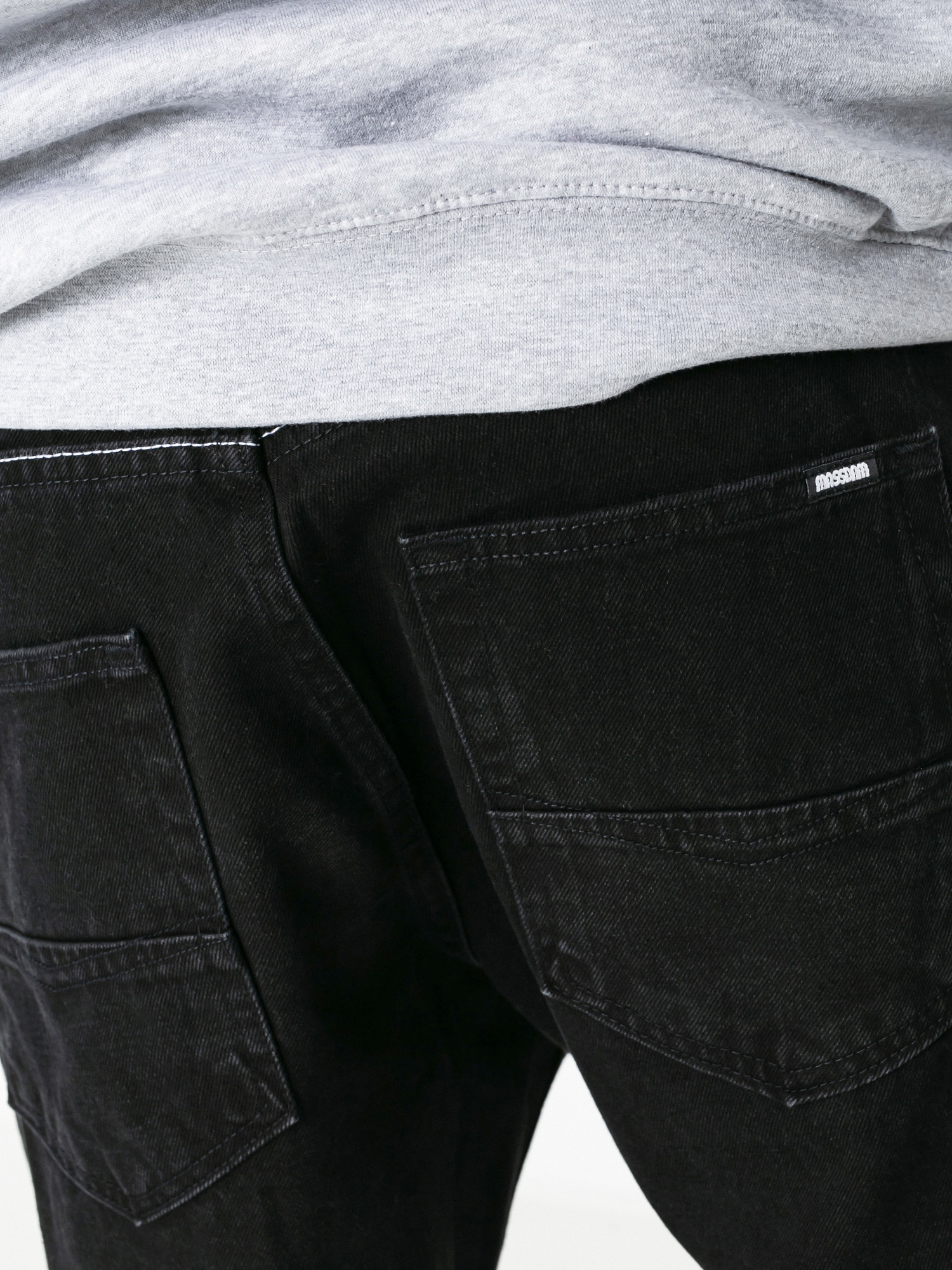 Spodnie MassDnm Slang Jeans Baggi Fit (black stone wash)