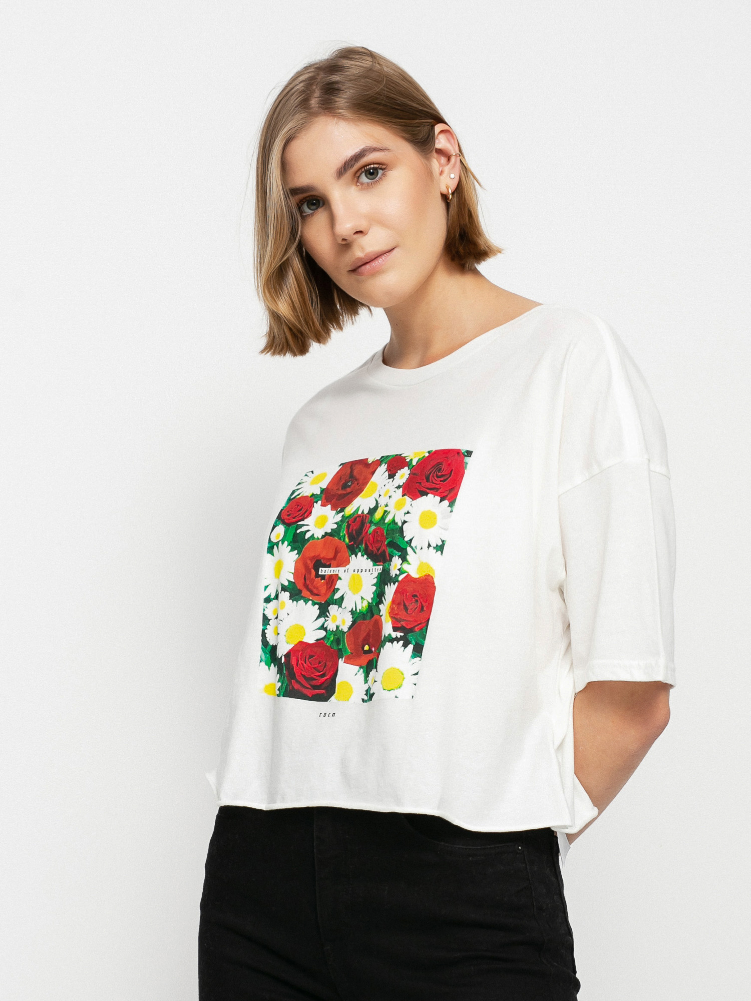 T-shirt RVCA Super Bloom Bf Crop Wmn (vintage white)