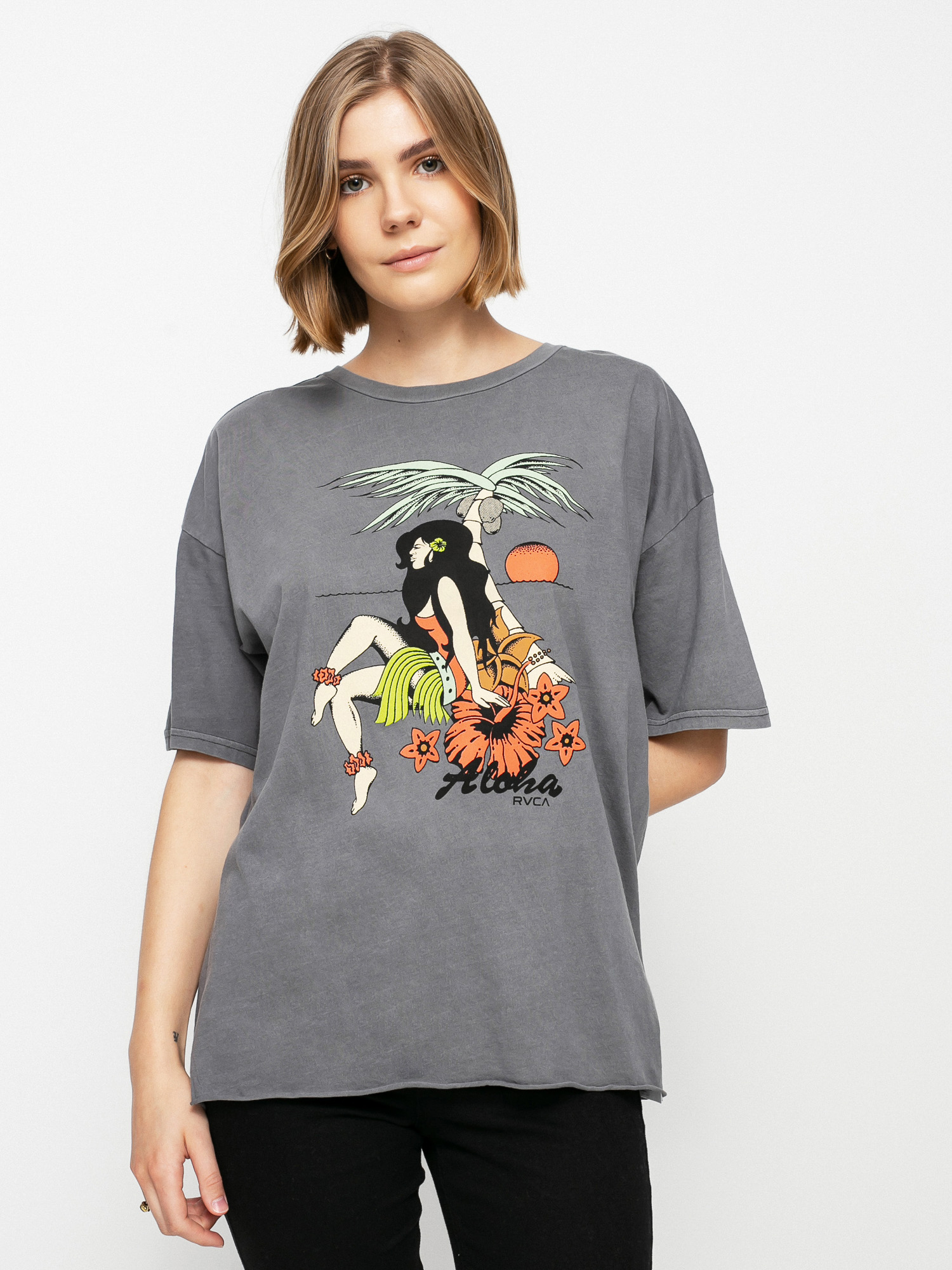 T-shirt RVCA Hula Wmn (gunmetal)