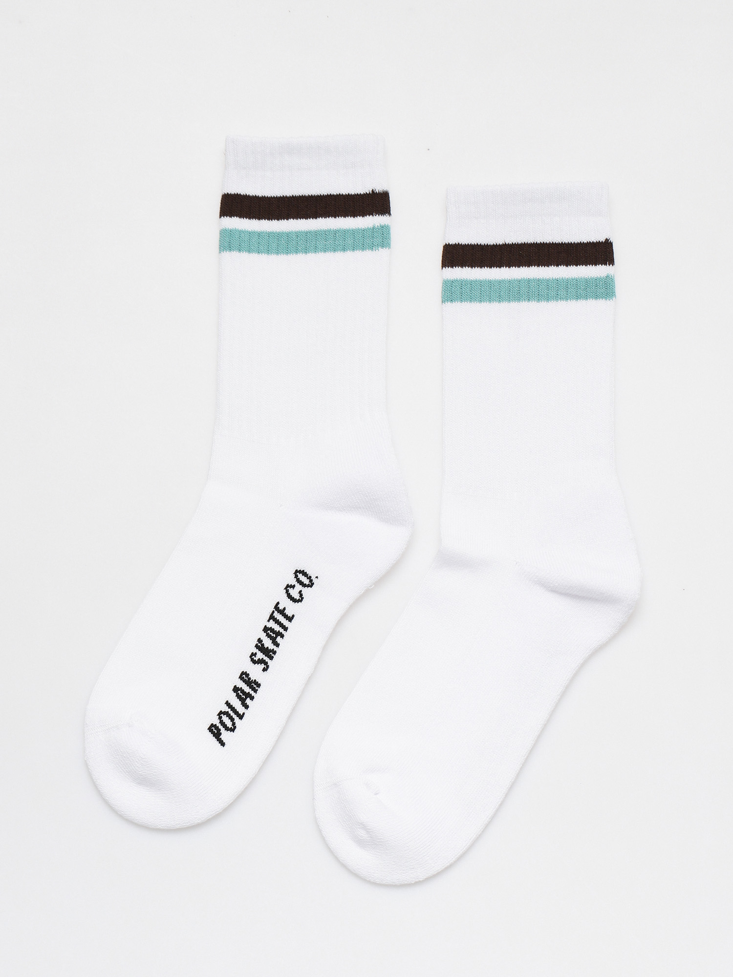 Skarpetki Polar Skate Stripe (white/brown/mint)