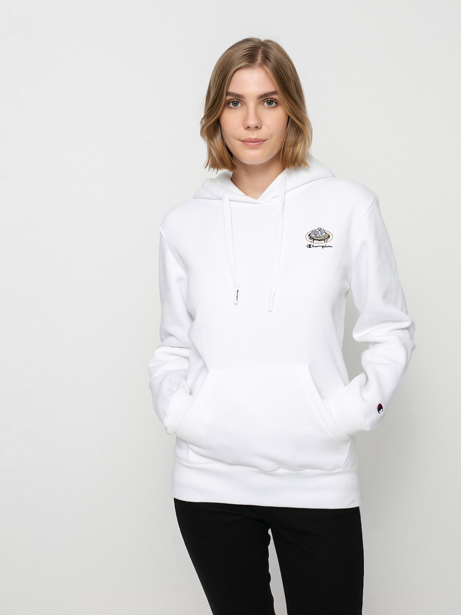 Bluza z kapturem Champion Sweatshirt HD 114694 Wmn (wht)