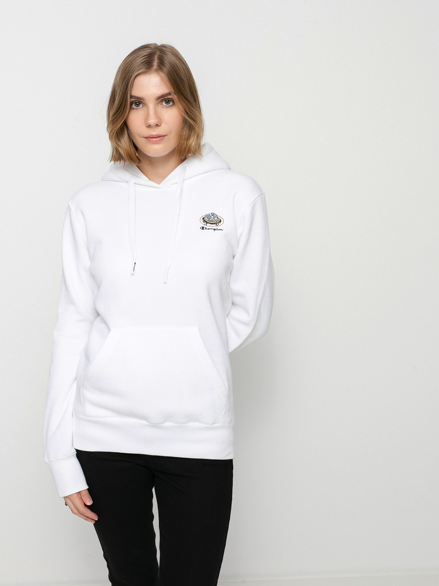 Bluza z kapturem Champion Sweatshirt HD 114694 Wmn (wht)