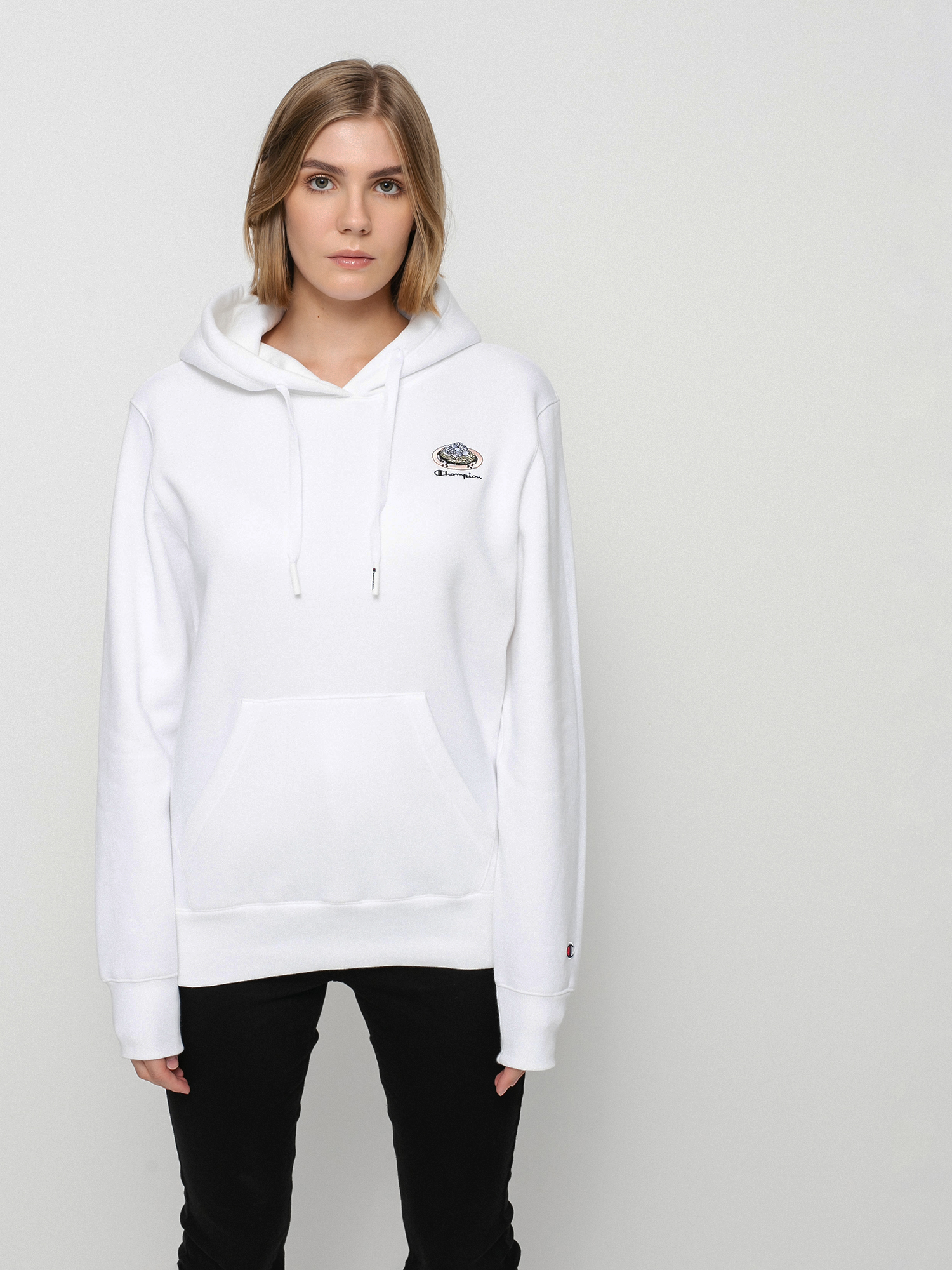 Bluza z kapturem Champion Sweatshirt HD 114694 Wmn (wht)