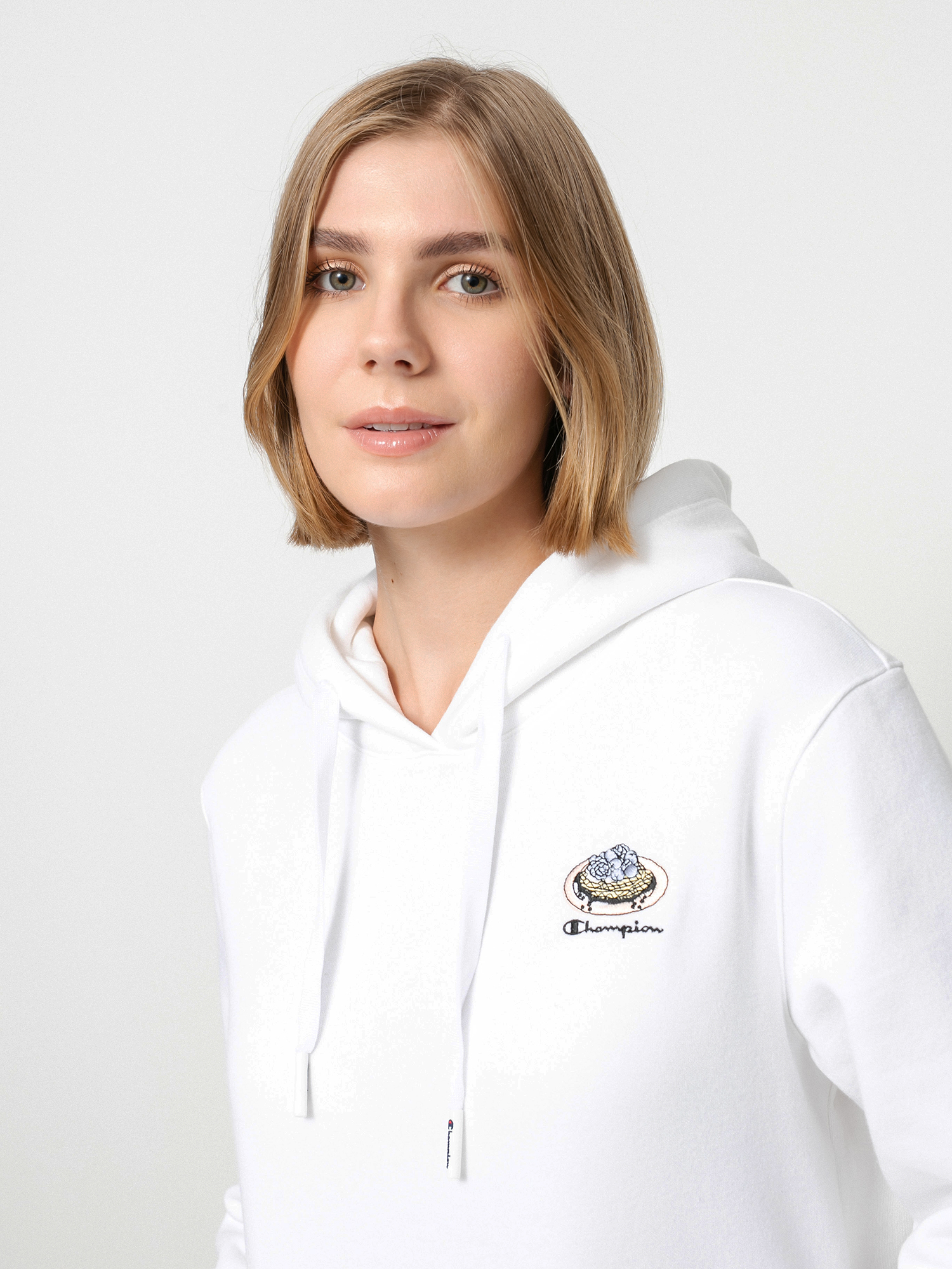 Bluza z kapturem Champion Sweatshirt HD 114694 Wmn (wht)