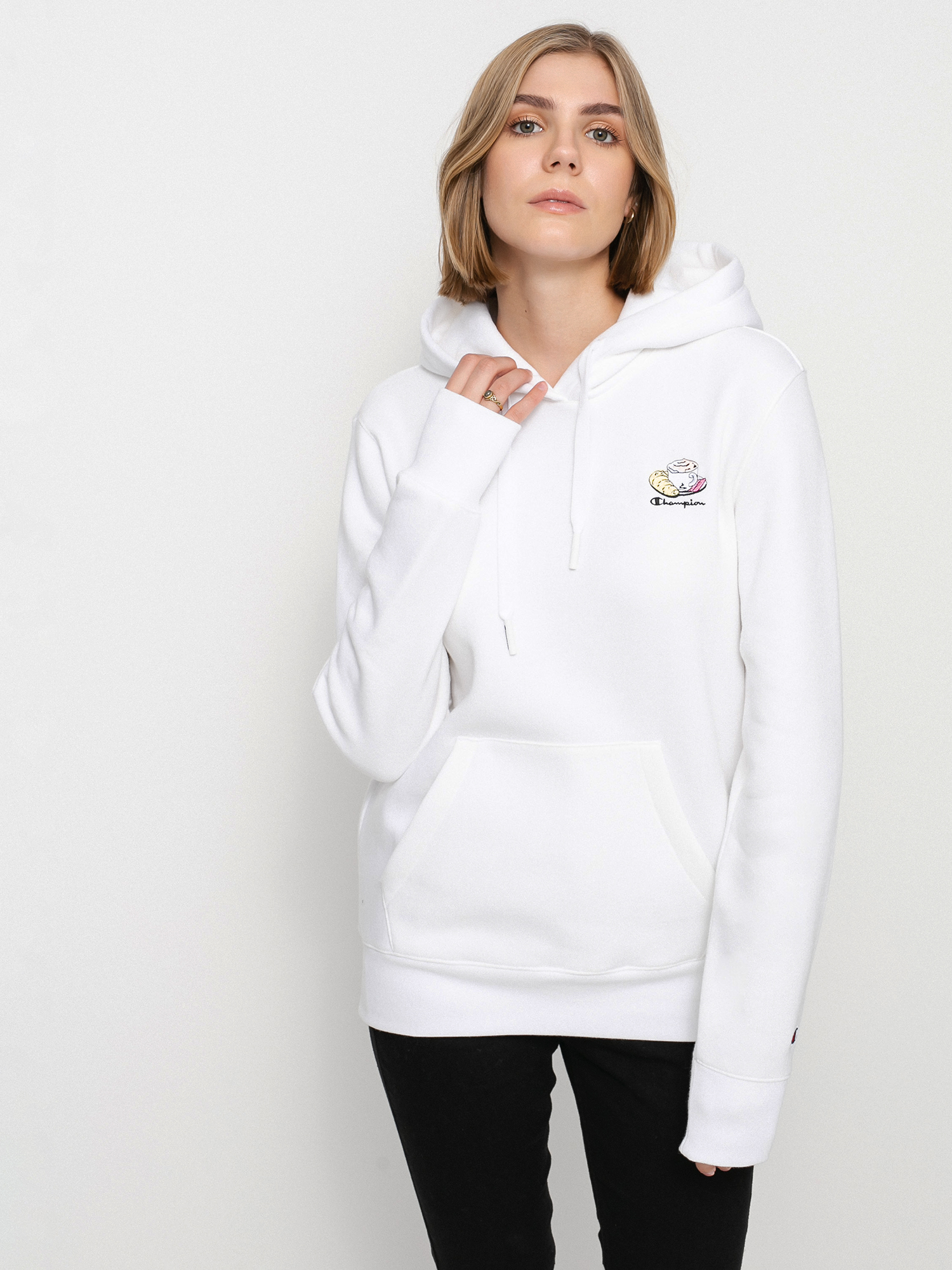 Bluza z kapturem Champion Sweatshirt HD 114694 Wmn (wht)