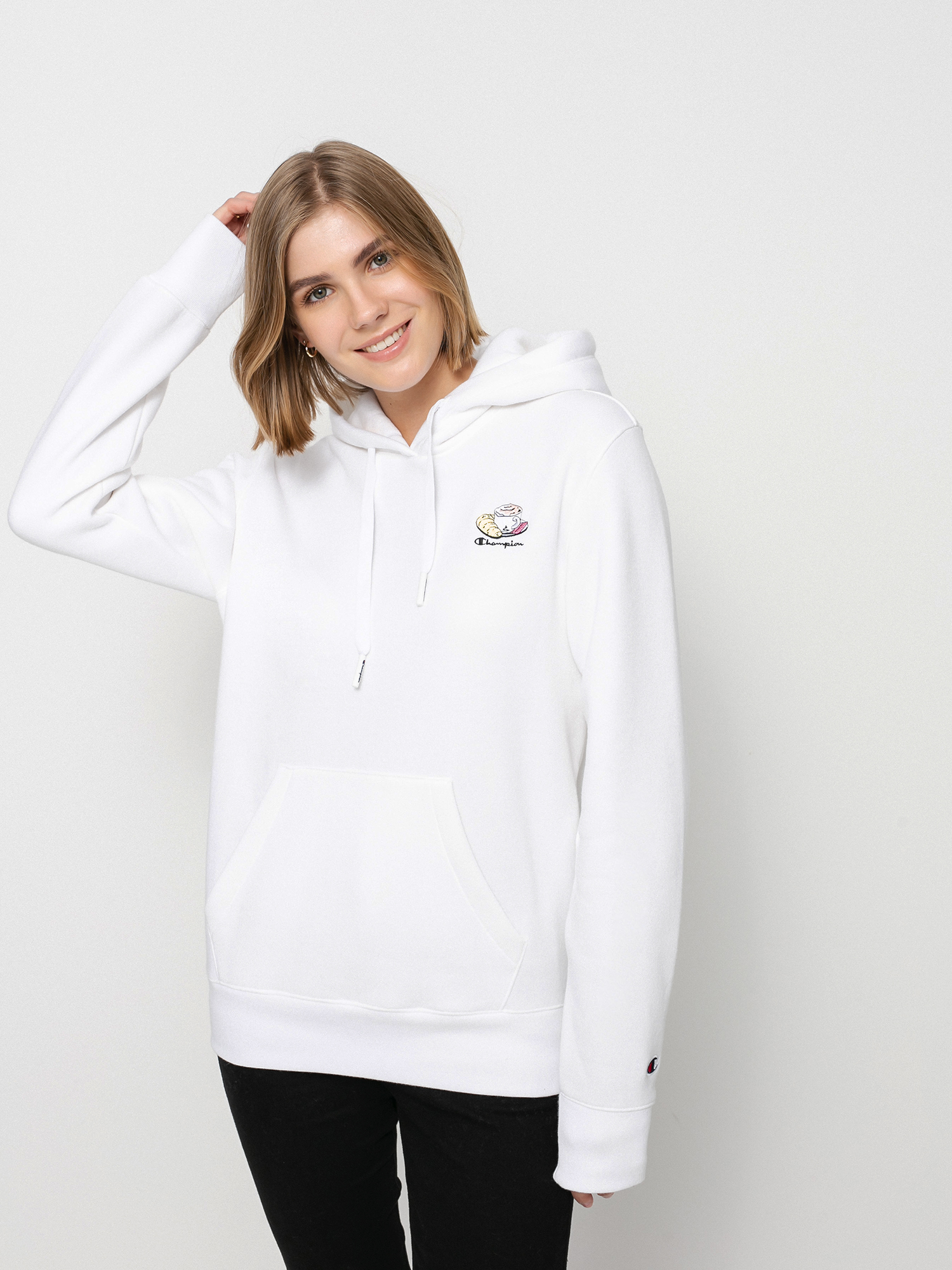 Bluza z kapturem Champion Sweatshirt HD 114694 Wmn (wht)