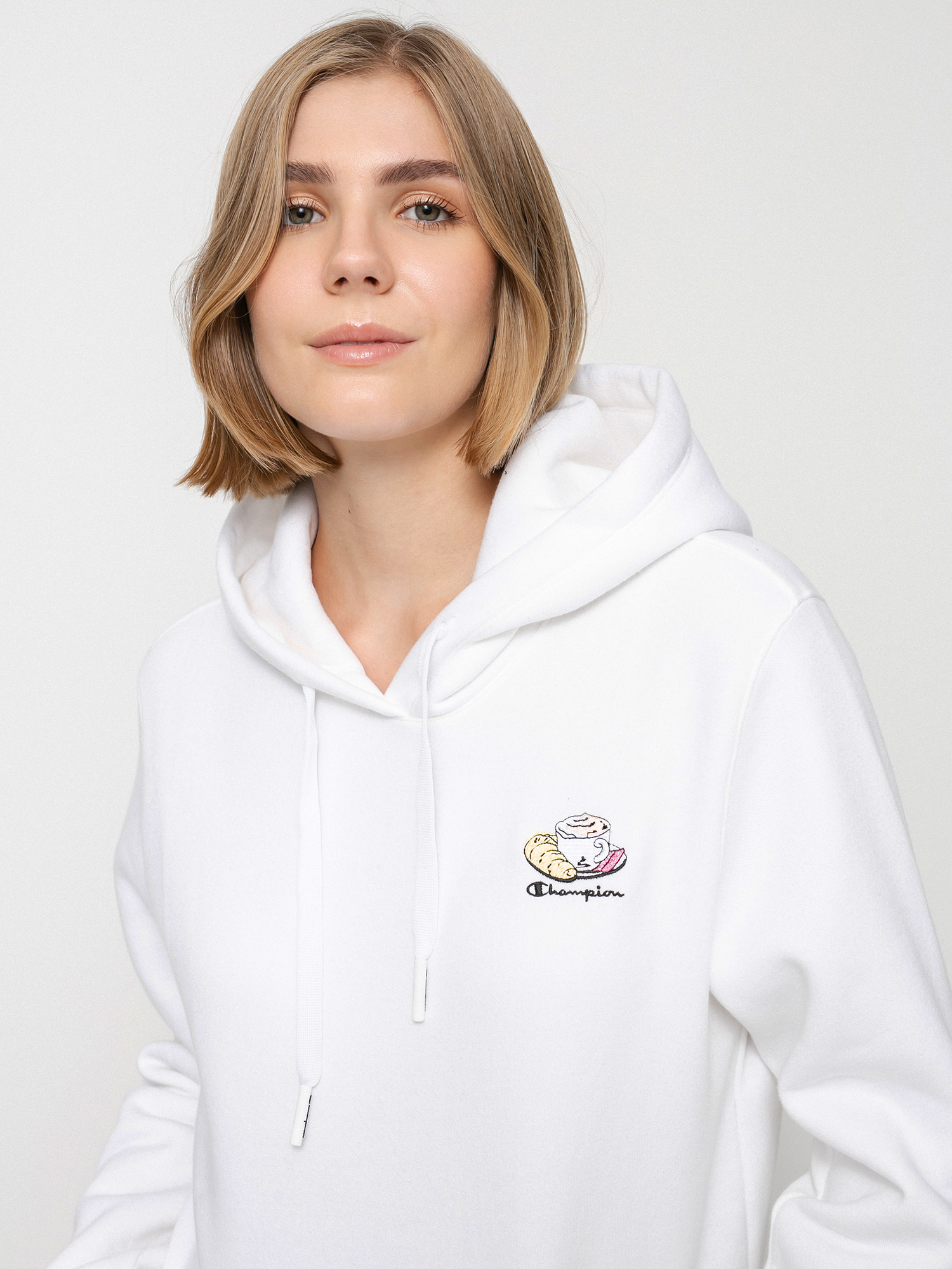 Bluza z kapturem Champion Sweatshirt HD 114694 Wmn (wht)