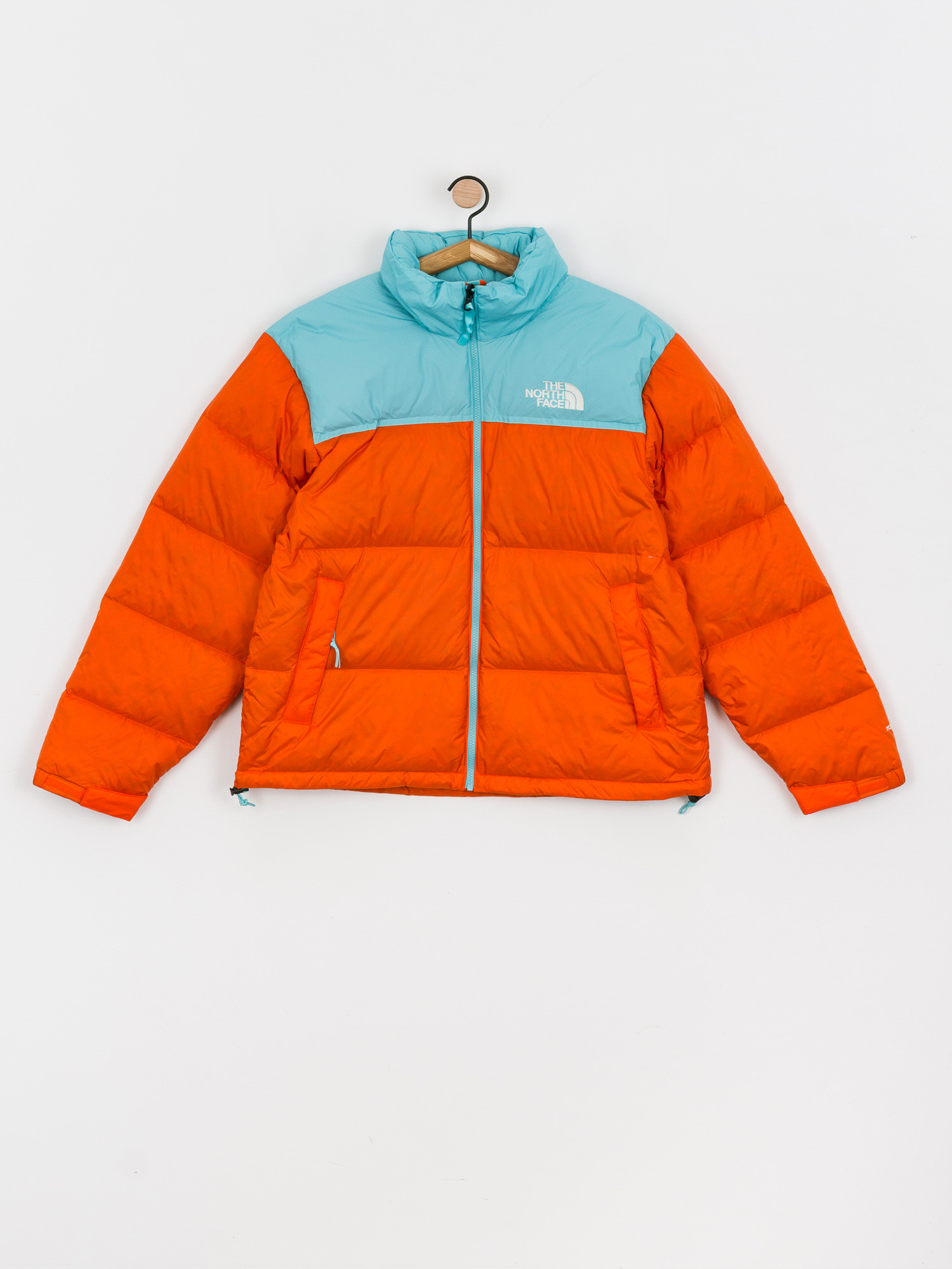 Kurtka The North Face 1996 Retro Nuptse (red orange/transantarctic blue)