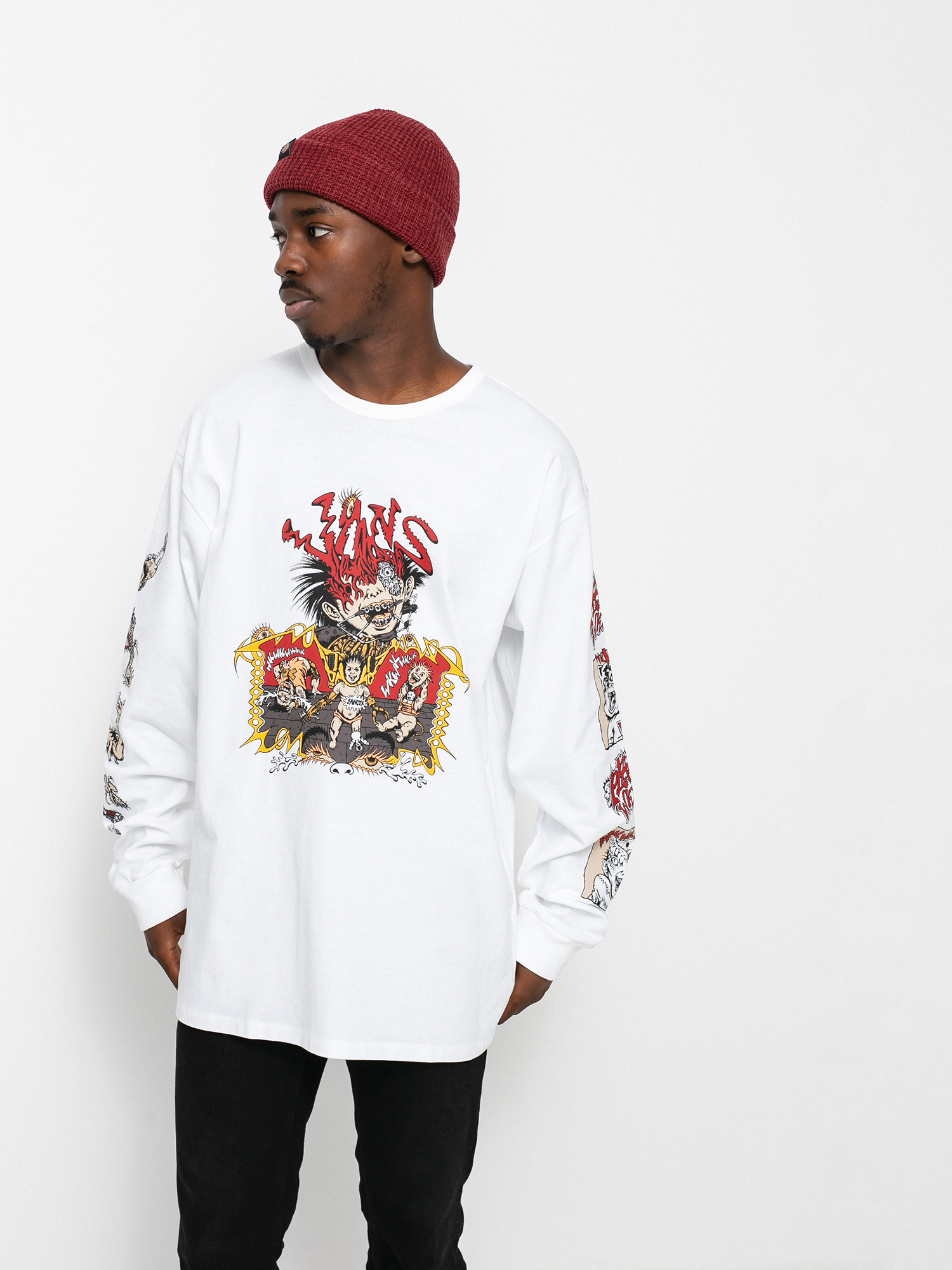 Longsleeve Vans Off The Wall Gallery Dwiky Ka (white)