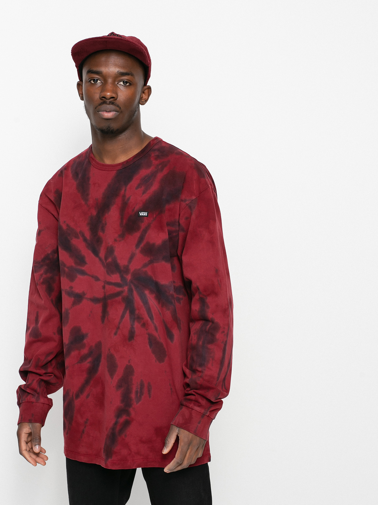 Longsleeve Vans Off The Wall Classic Spirl Tie Dye (pomegranate/black)