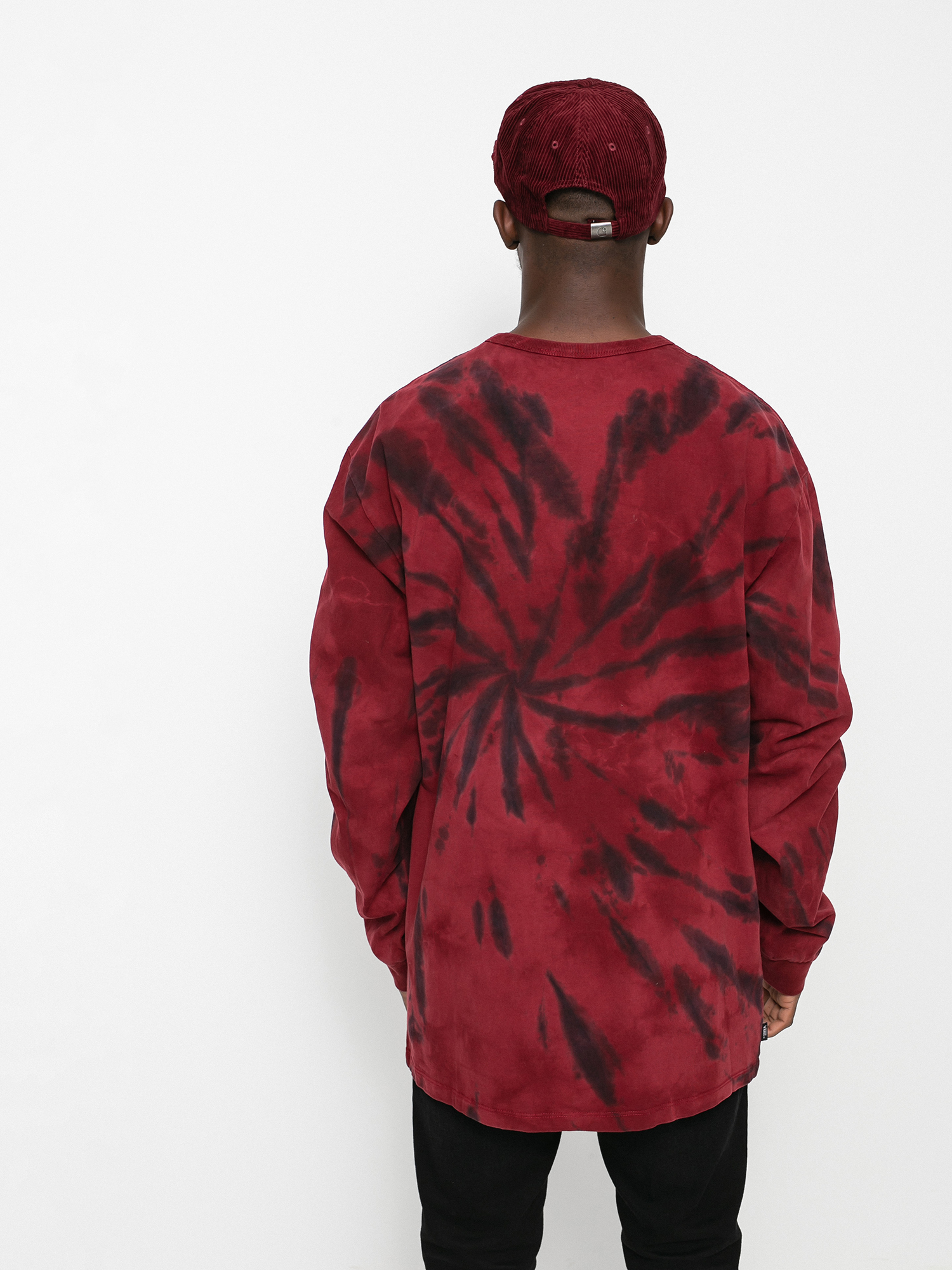 Longsleeve Vans Off The Wall Classic Spirl Tie Dye (pomegranate/black)