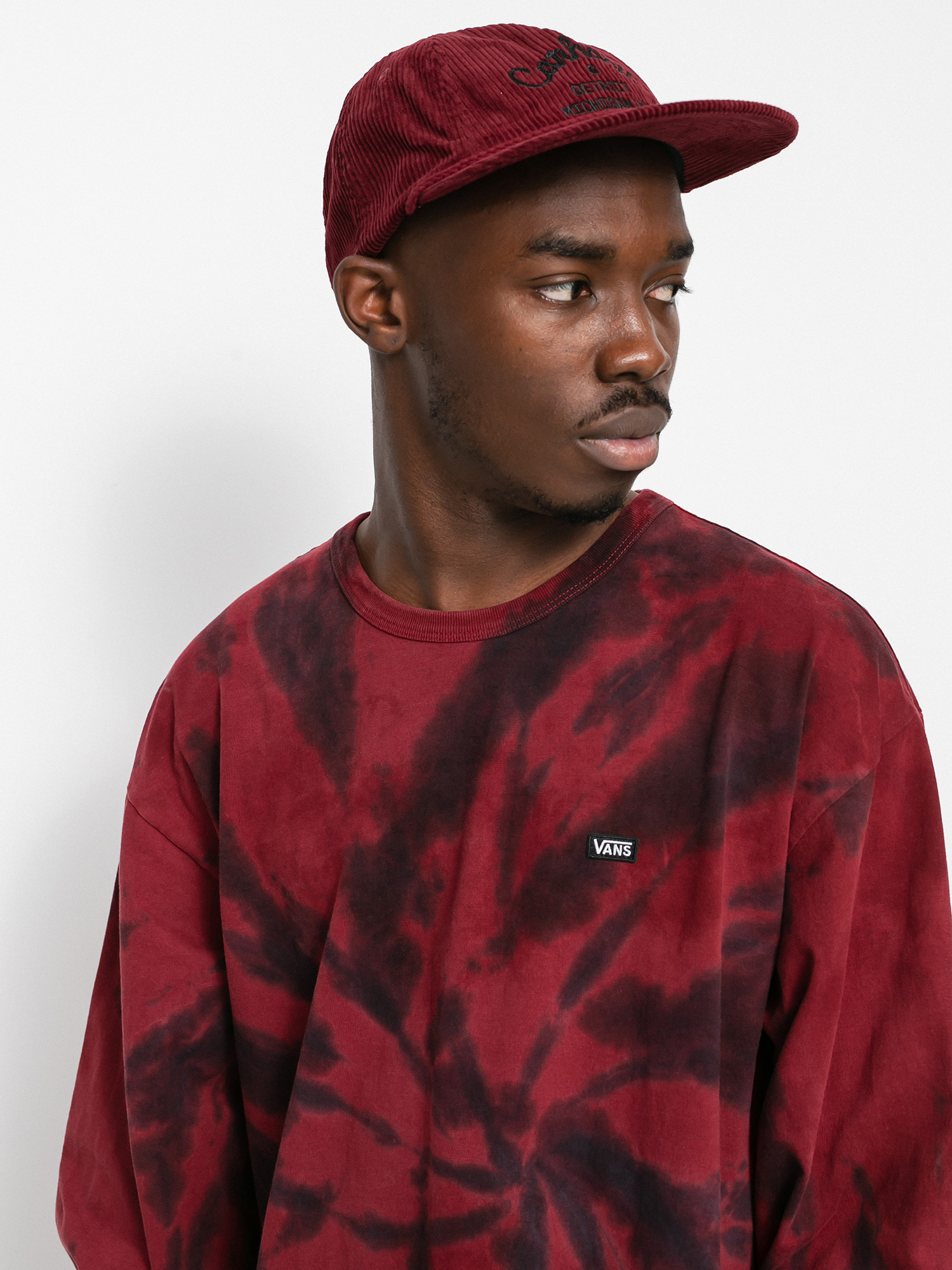 Longsleeve Vans Off The Wall Classic Spirl Tie Dye (pomegranate/black)