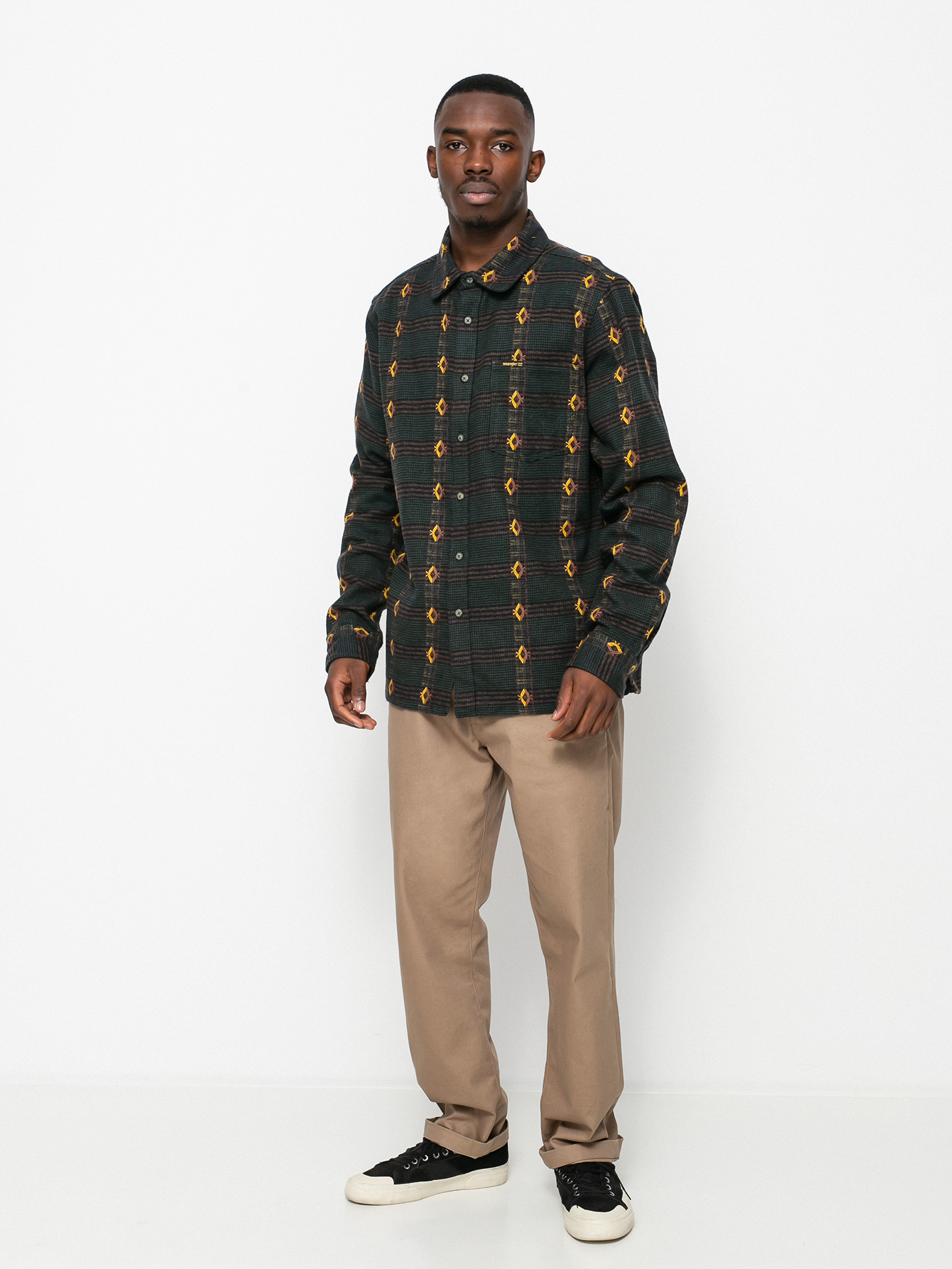 Koszula Billabong X Wrangler Knox Jacquard Plaid (bottle green)