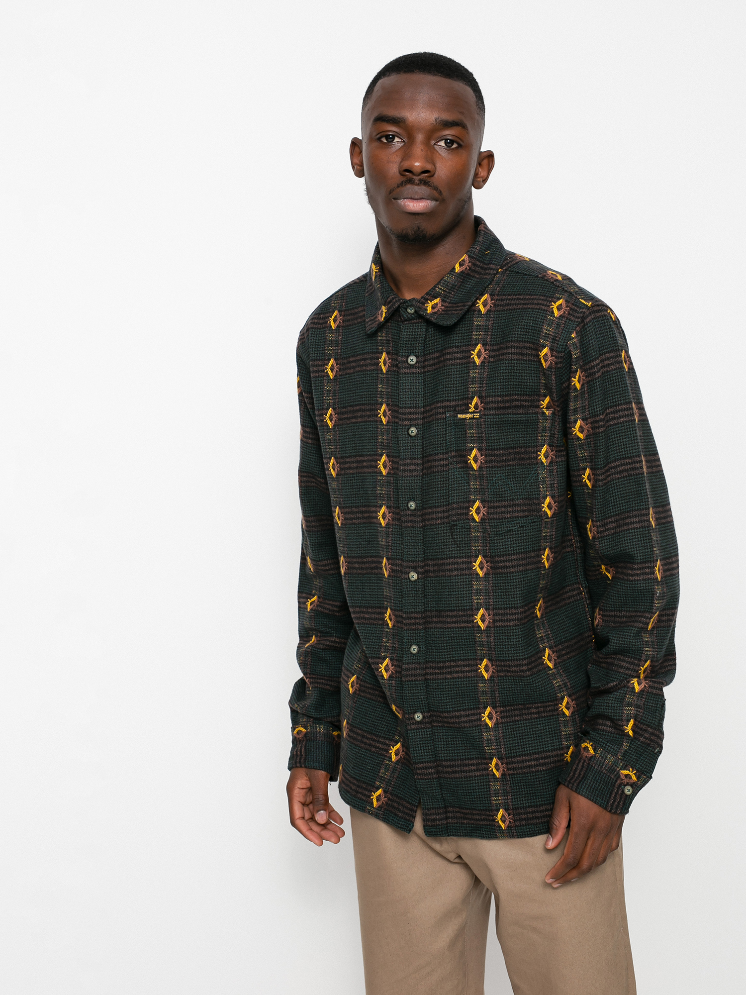 Koszula Billabong X Wrangler Knox Jacquard Plaid (bottle green)
