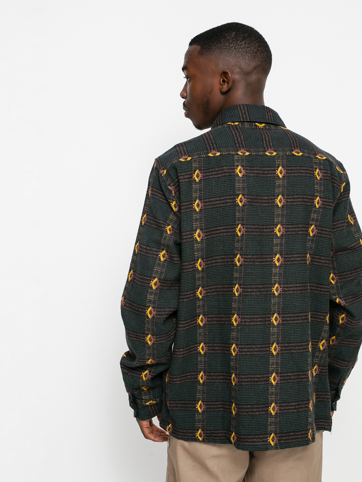 Koszula Billabong X Wrangler Knox Jacquard Plaid (bottle green)