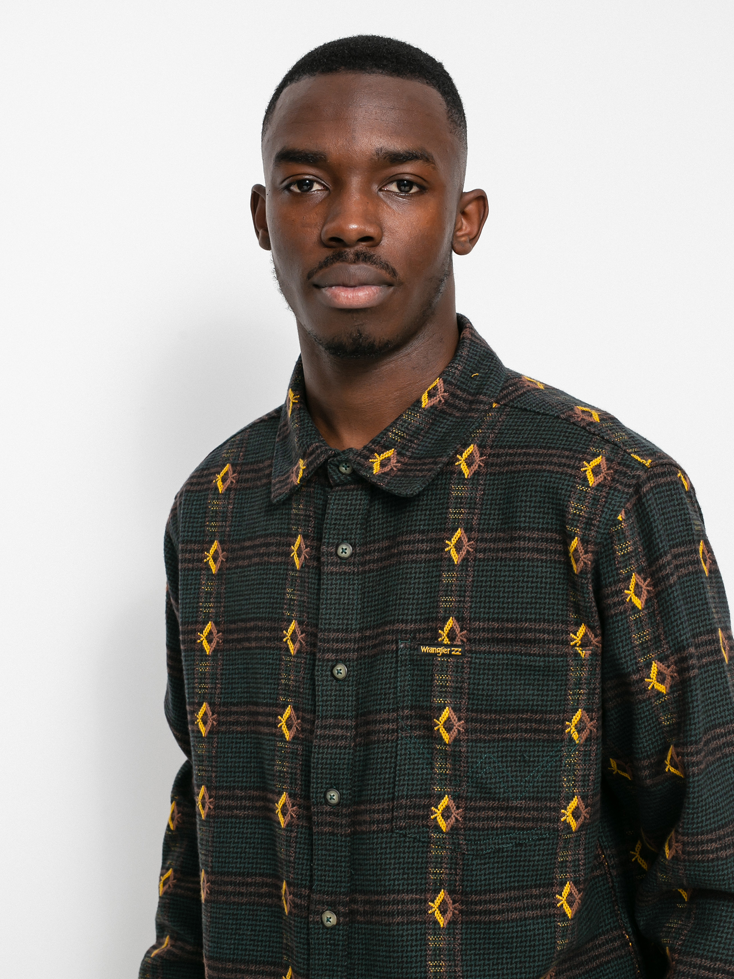 Koszula Billabong X Wrangler Knox Jacquard Plaid (bottle green)