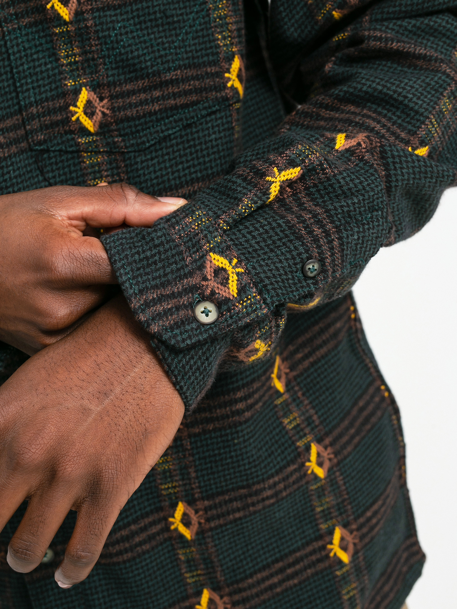 Koszula Billabong X Wrangler Knox Jacquard Plaid (bottle green)