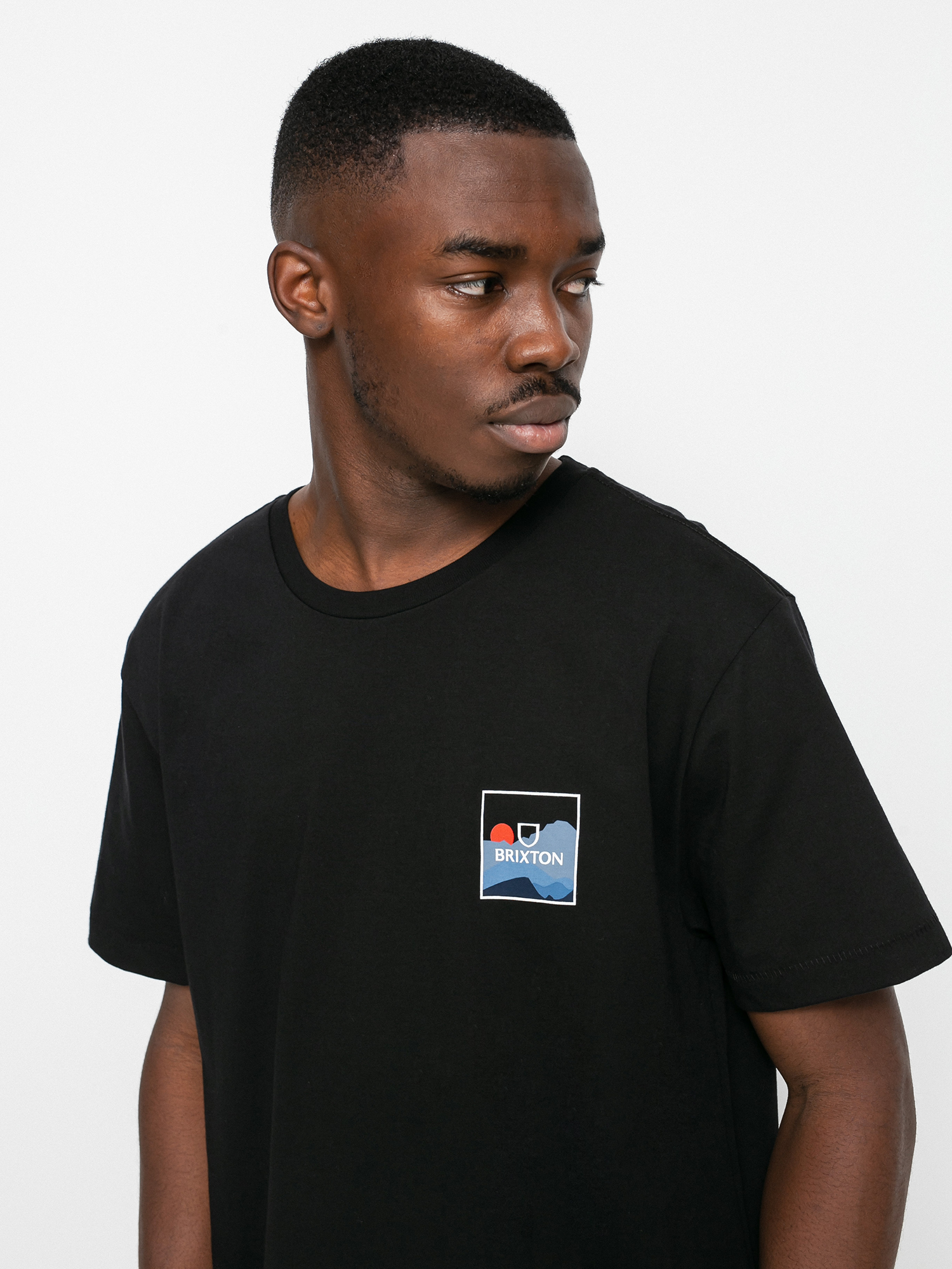 T-shirt Brixton Alpha Block Tlrt (mountain black)