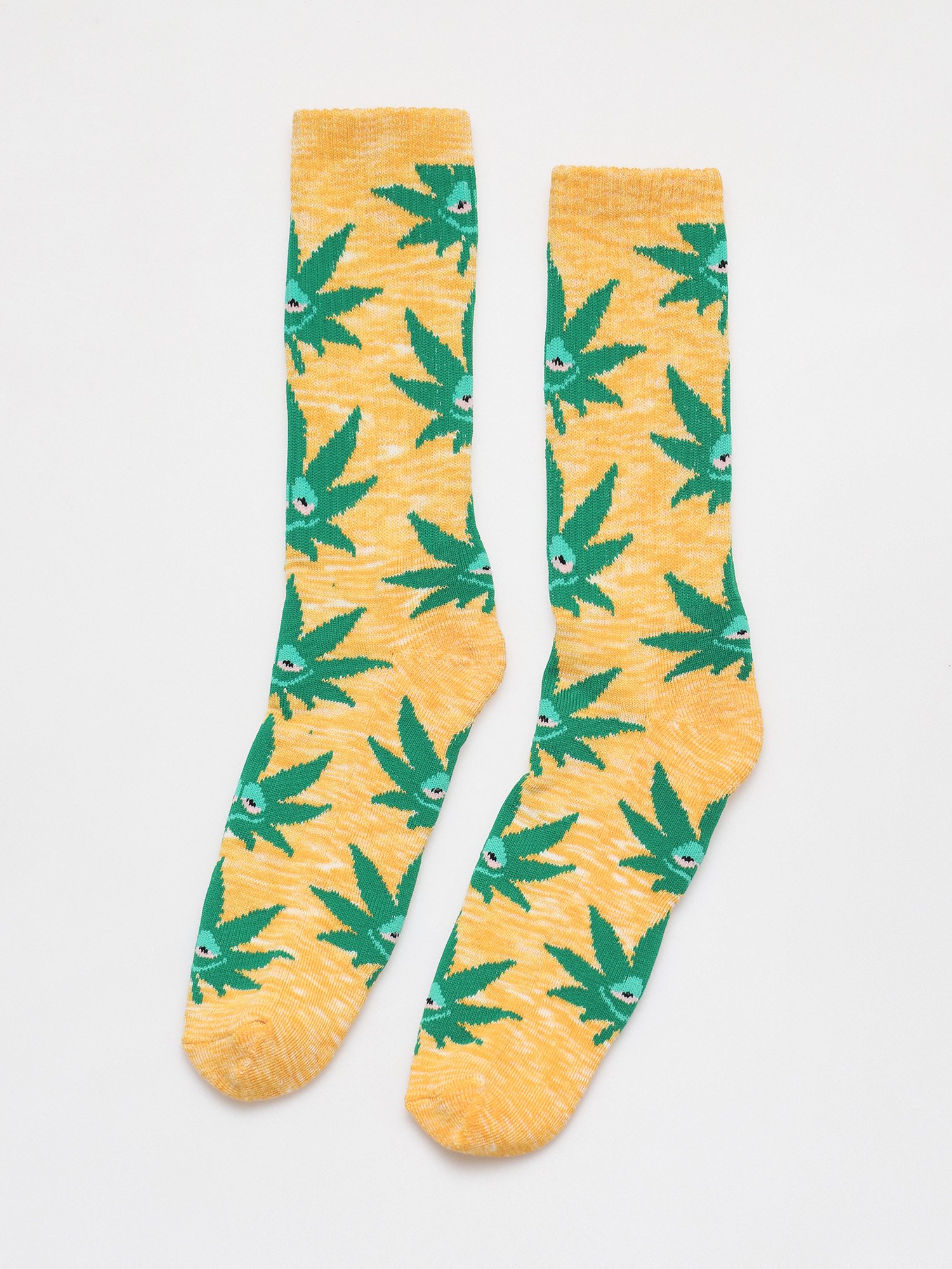 Skarpetki HUF Melange Green Buddy Plantlife (yellow)