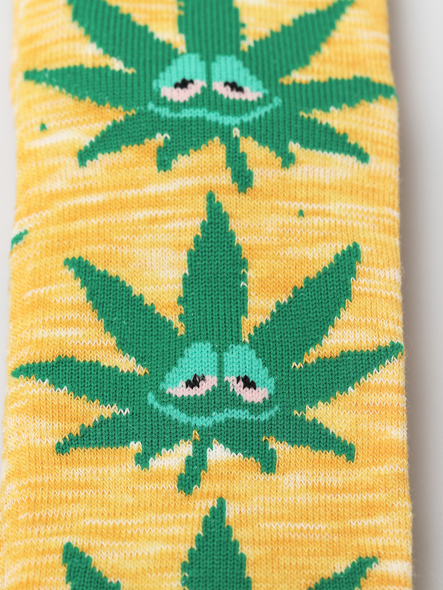 Skarpetki HUF Melange Green Buddy Plantlife (yellow)