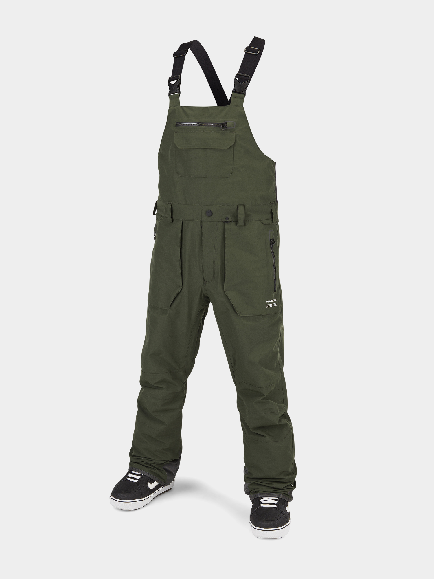Męskie Spodnie snowboardowe Volcom Rain Gore Bib Overall (saturated green)